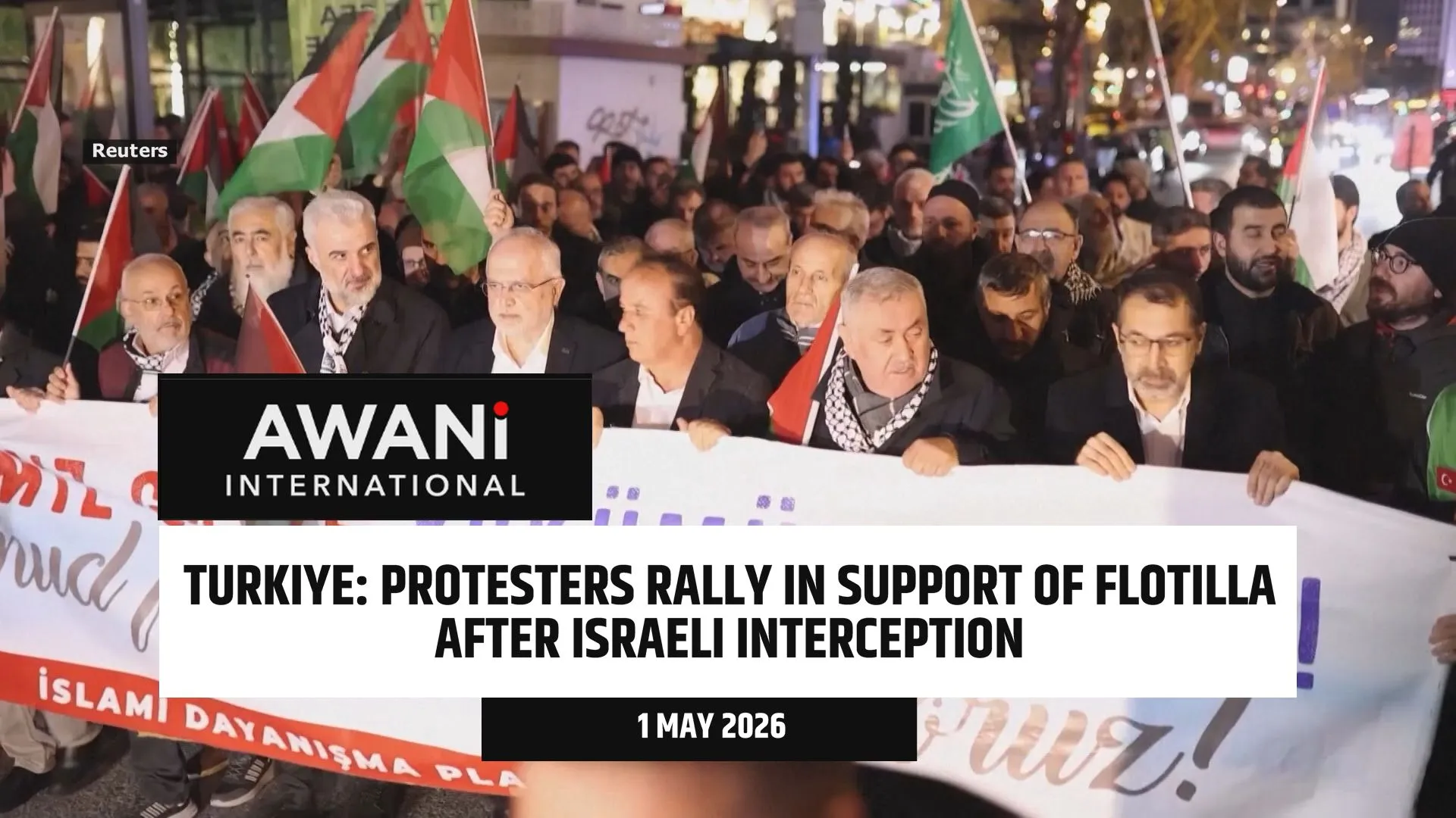 Protesters rally in support of flotilla in Turkiye after Israeli interception