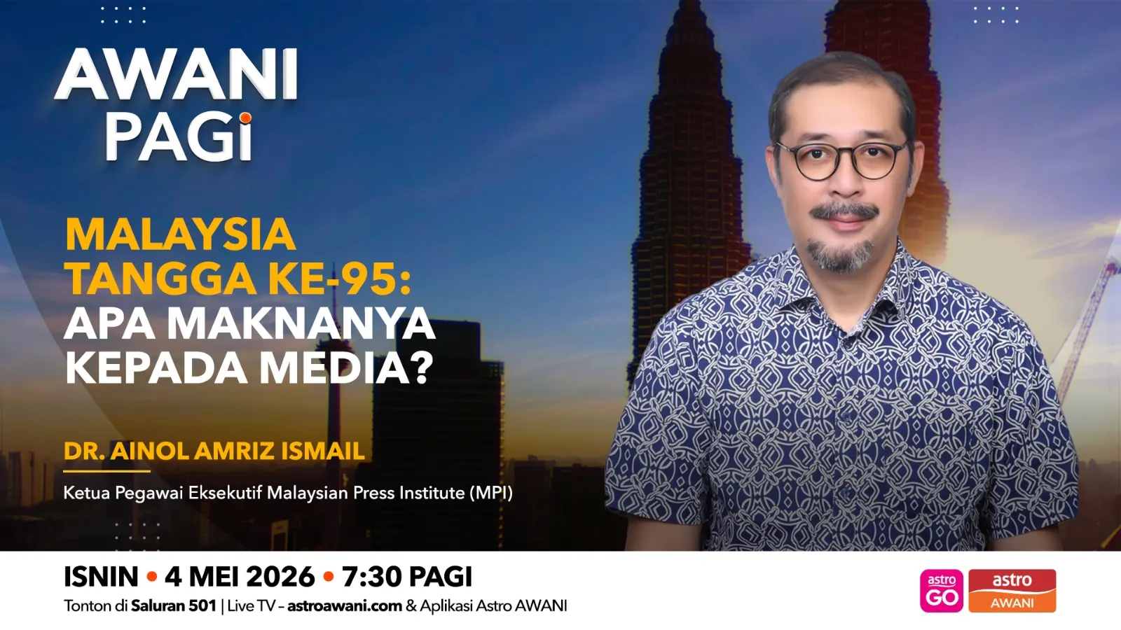 AWANI Pagi: Malaysia tangga ke-95 | Apa maknanya kepada media?