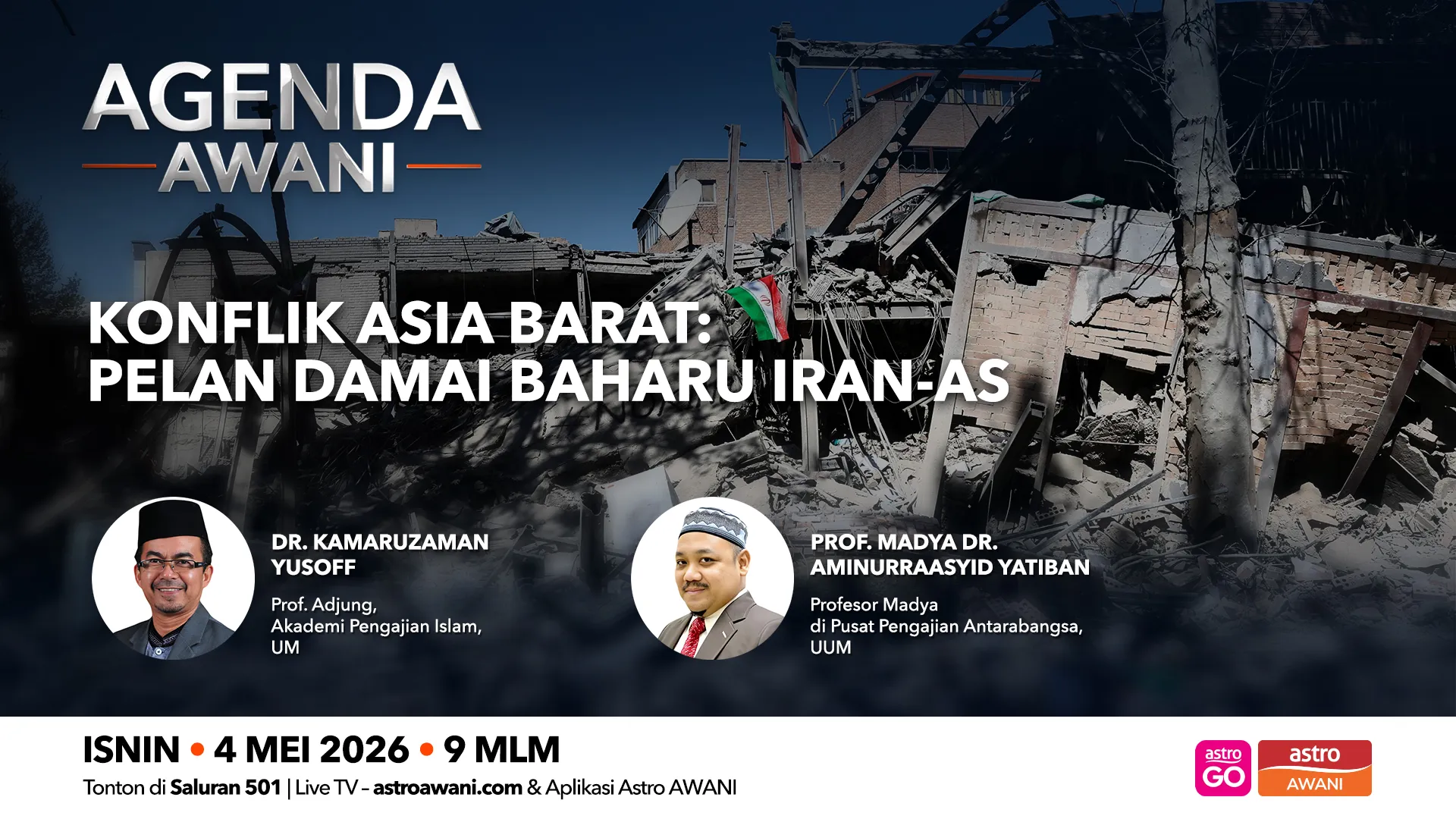 Agenda AWANI: Konflik Asia Barat| Pelan Damai Baharu Iran-AS