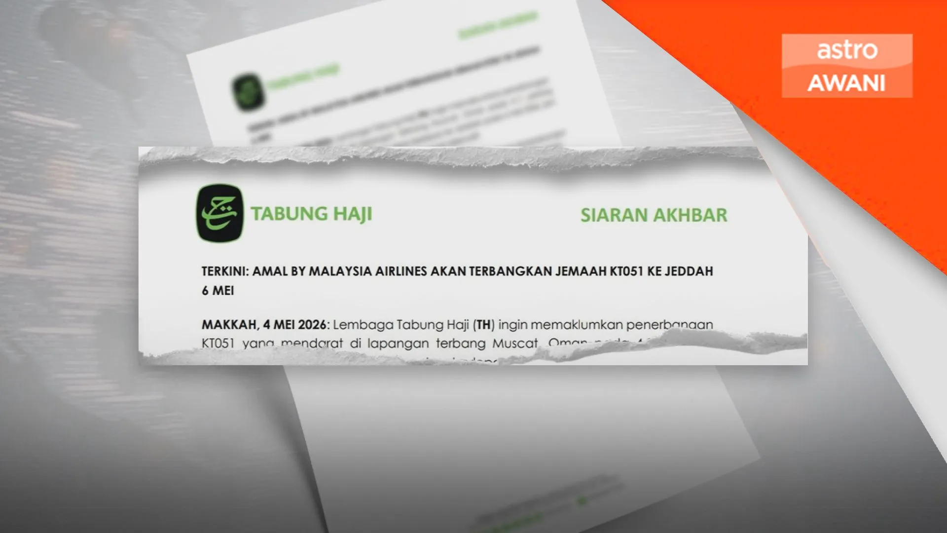 Jemaah haji KT051 akan berlepas ke Jeddah awal pagi rabu