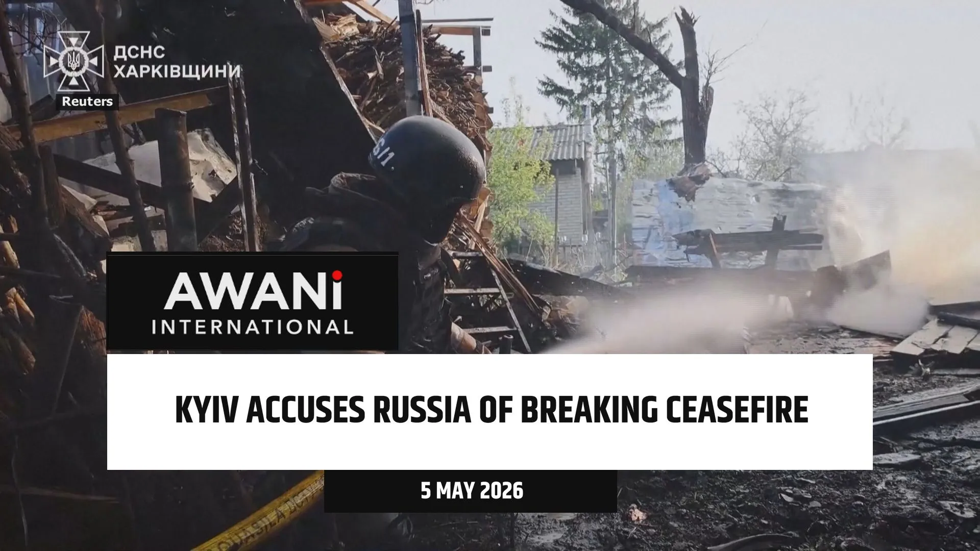 Ukraine accuses Russia of breaking ceasefire