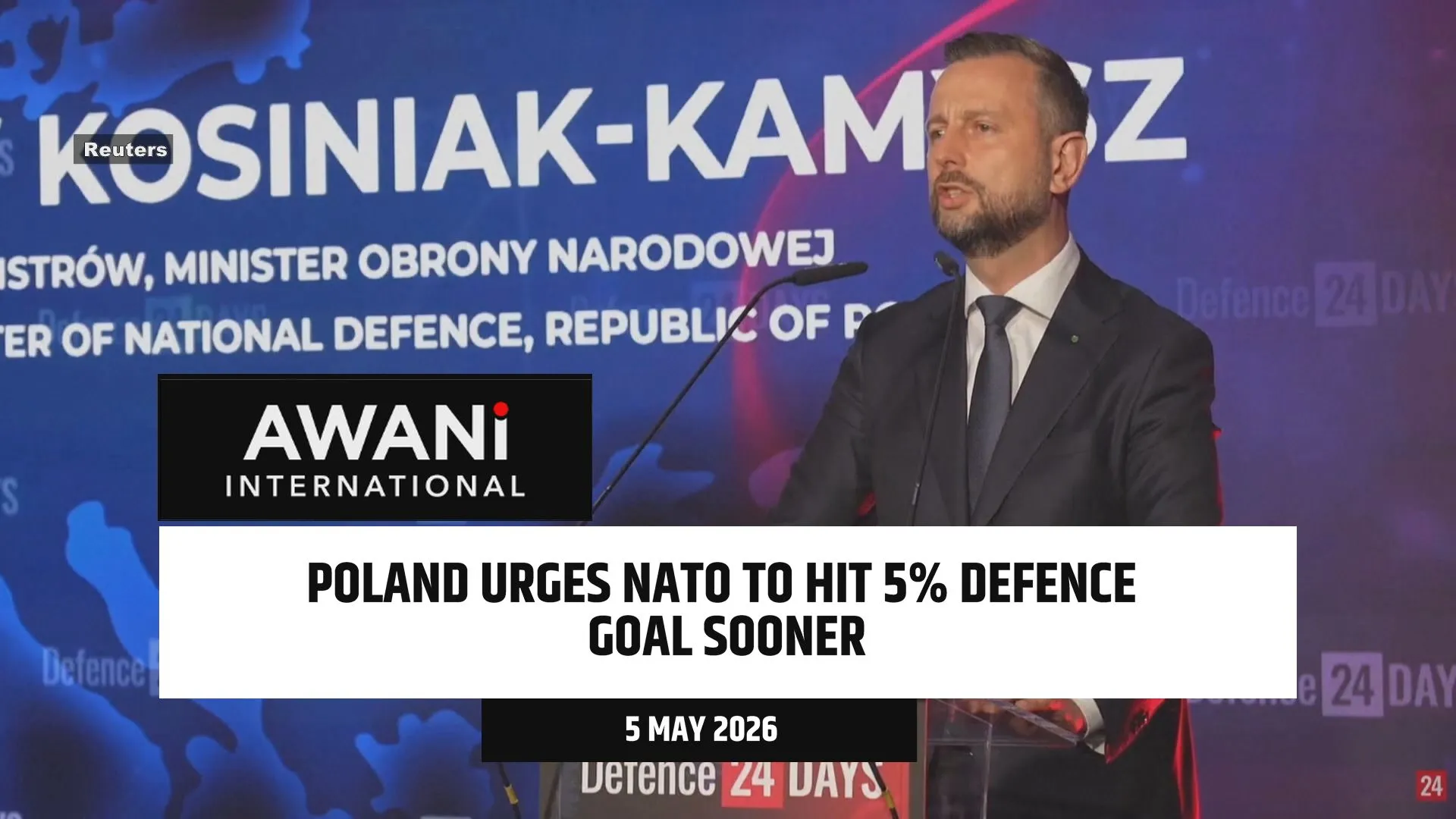 Poland urges NATO to hit 5% defence goal sooner
