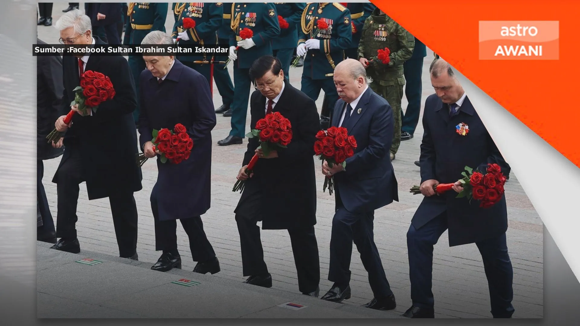 Agong Ketua Negara Malaysia pertama hadir sambutan Hari Kemenangan di Moscow