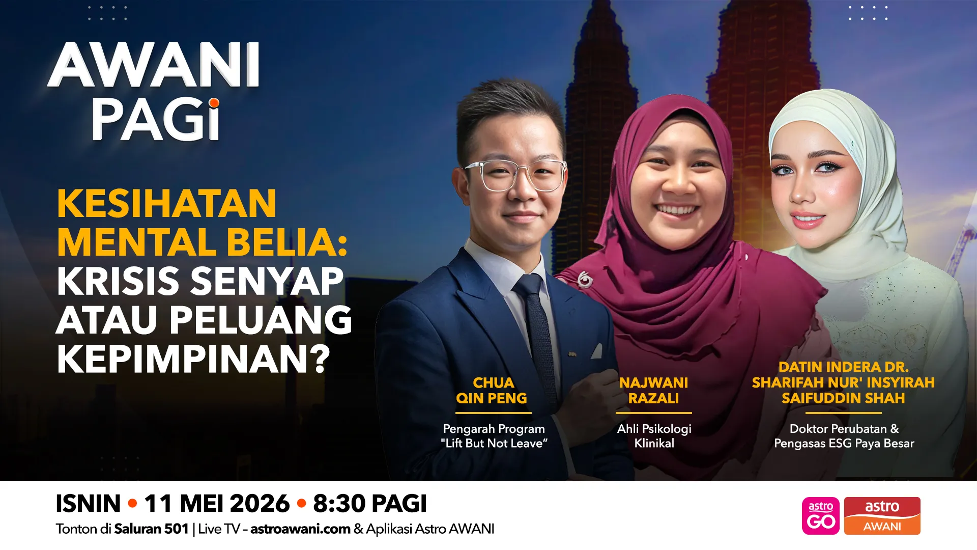 AWANI pagi:  Kesihatan mental belia: krisis senyap atau peluang kepimpinan?