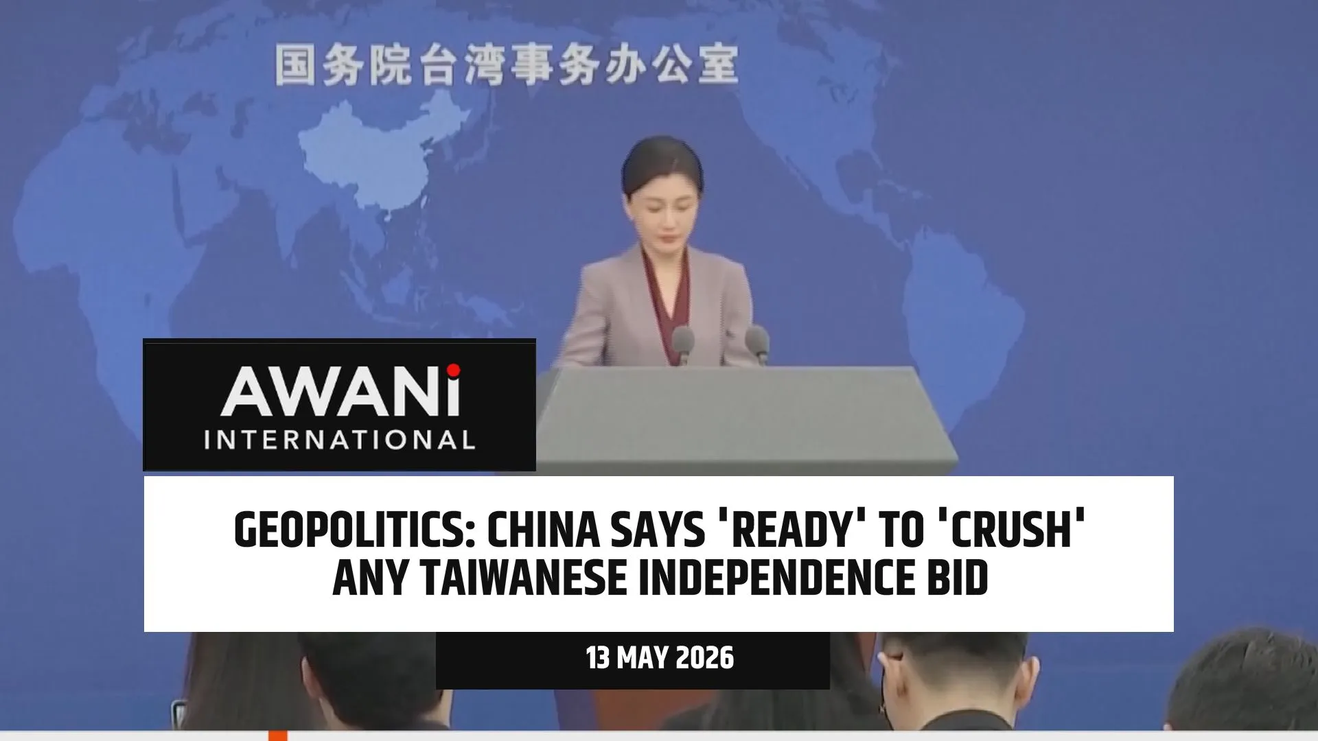 Ahead of Trump summit, China says it is ready to 'crush' any Taiwan independence bid