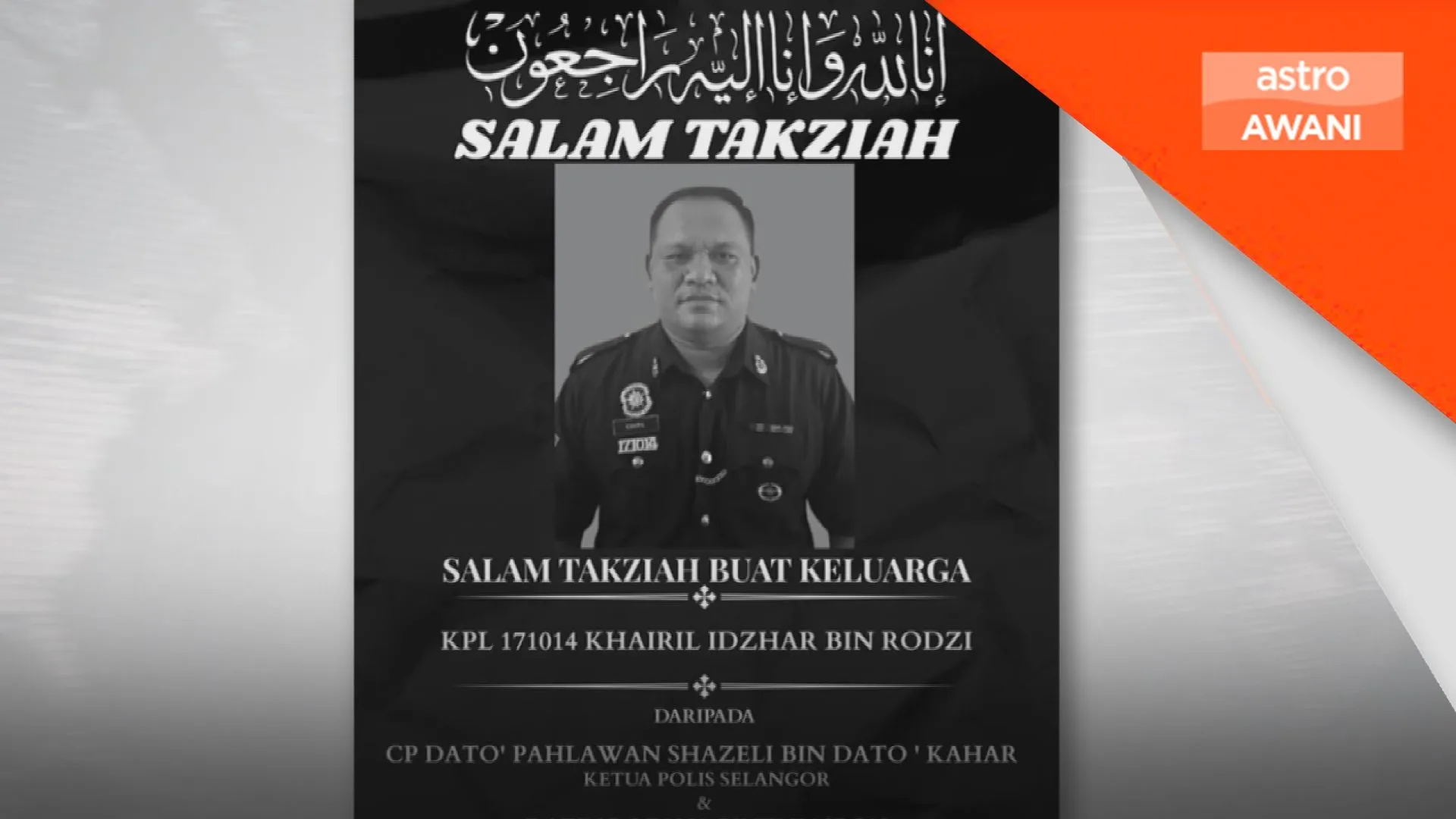 Anggota polis meninggal dunia selepas aktiviti kawad