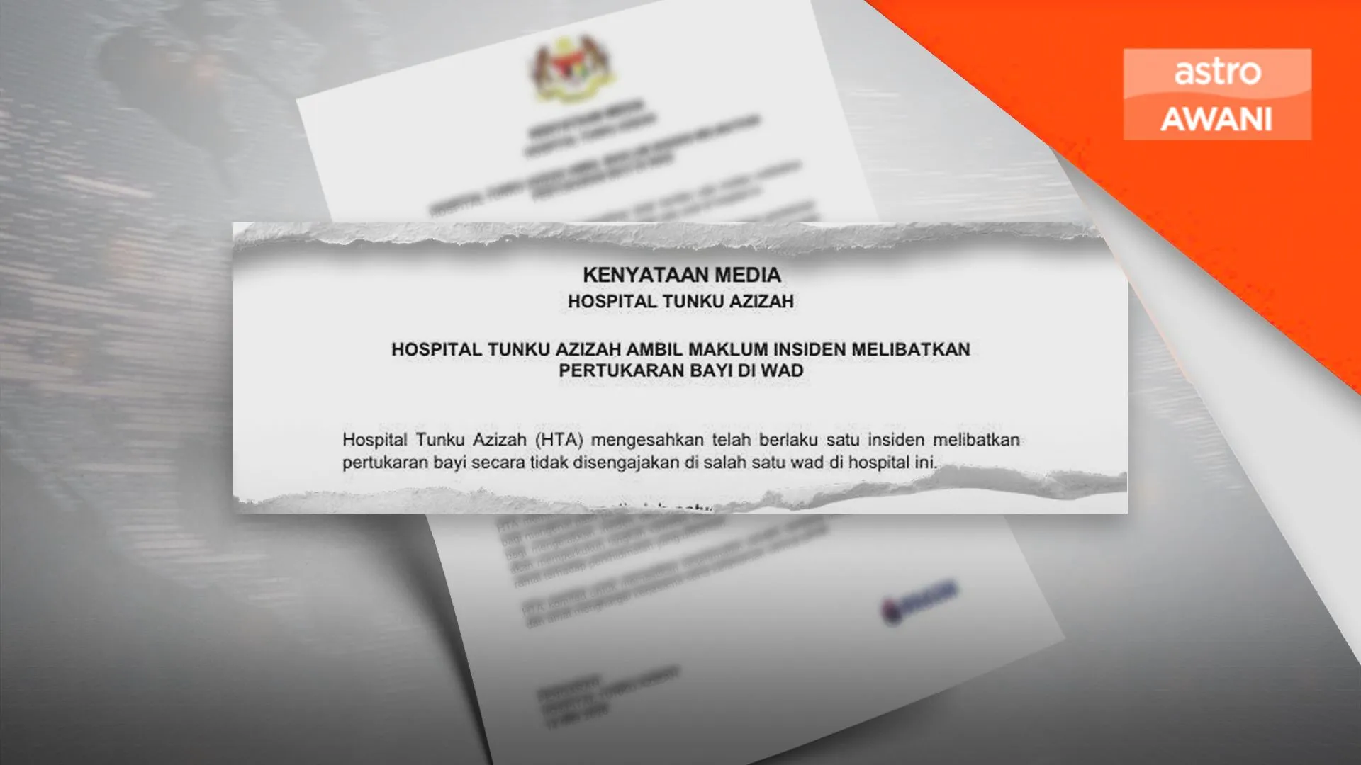HTA selesai insiden pertukaran bayi