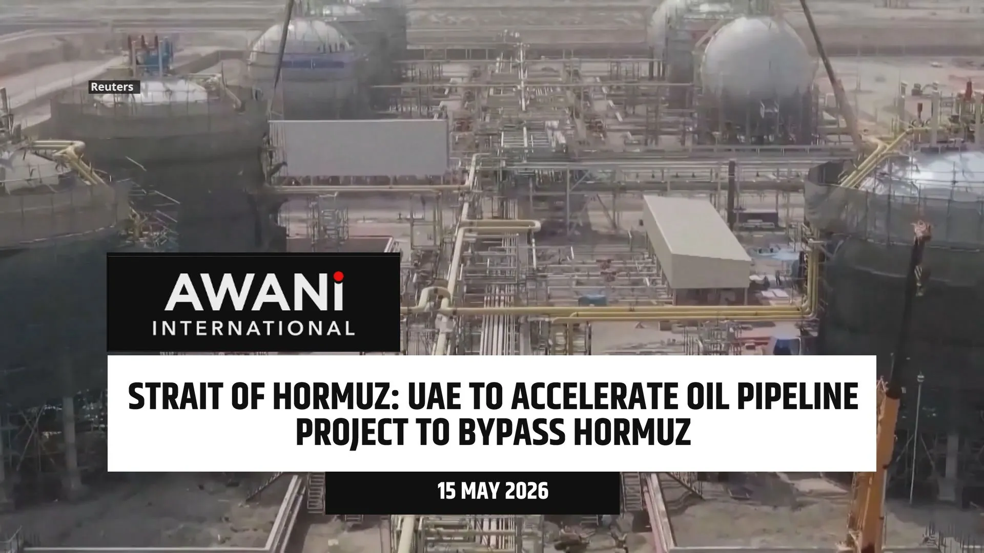 UAE to accelerate oil pipeline project to bypass Strait of Hormuz