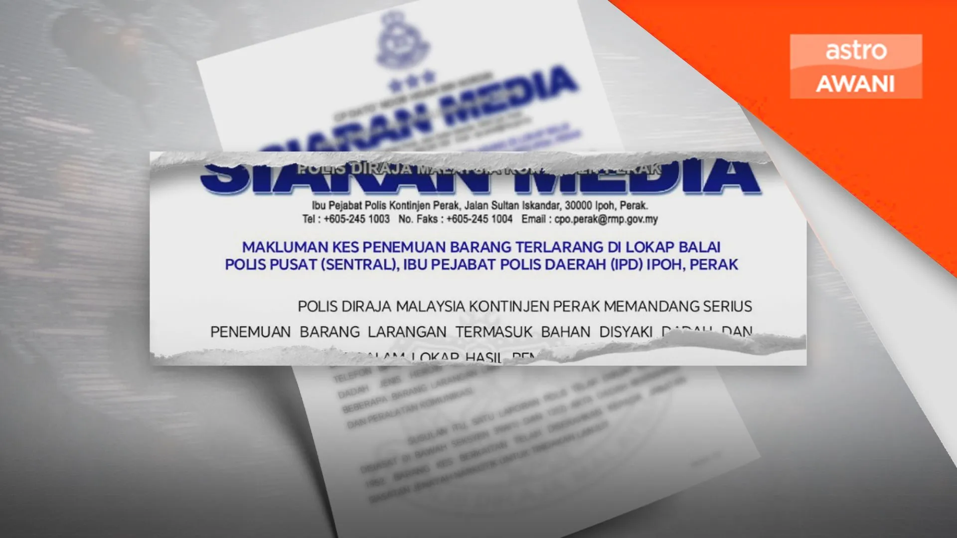 Polis siasat penemuan dadah, telefon bimbit dalam lokap