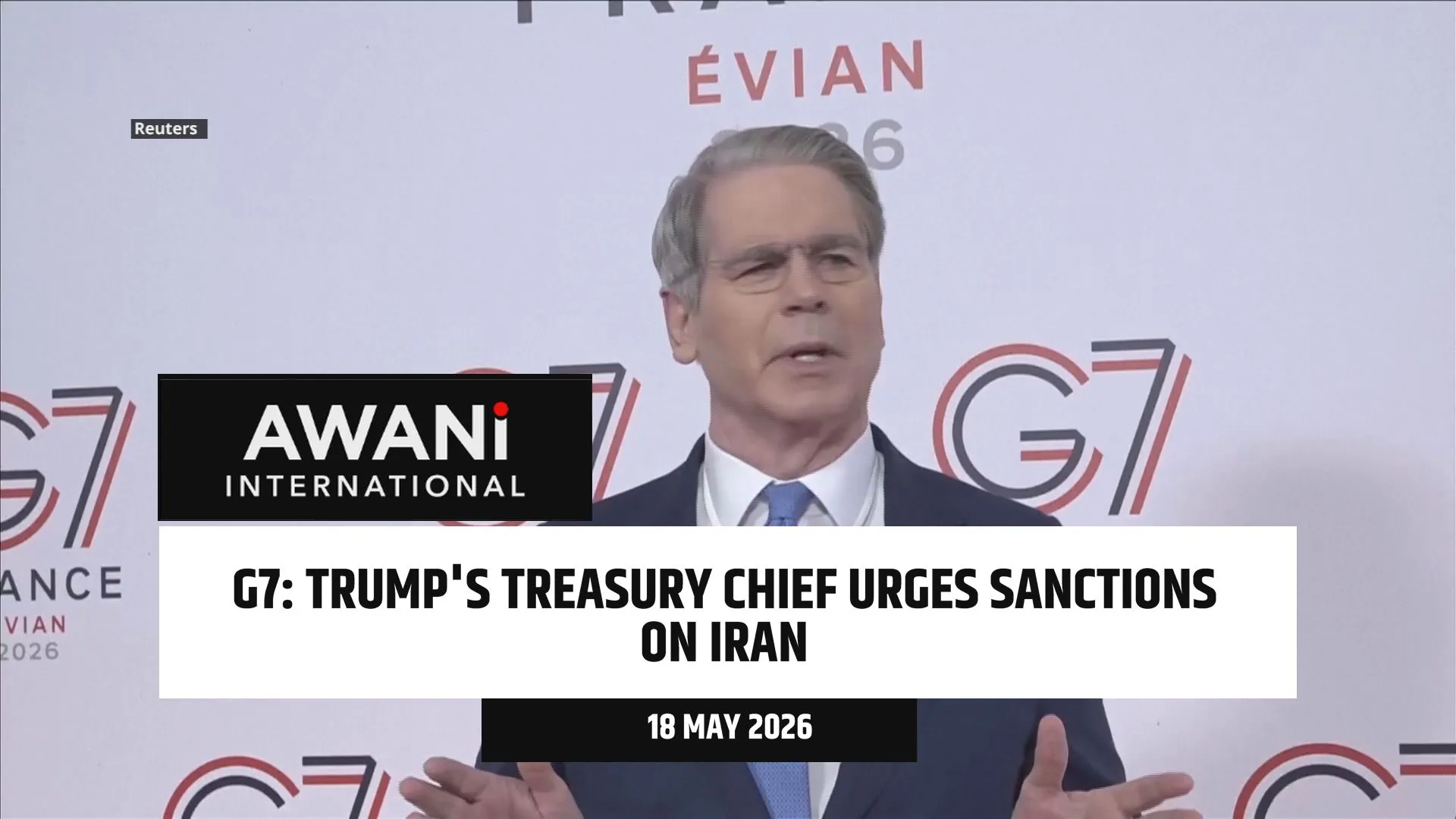 Trump's Treasury Chief urges G7 to impose sanctions on Iran