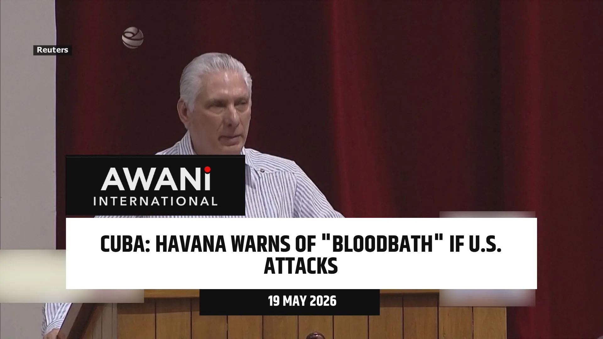 Havana warns of "bloodbath" if U.S. attacks