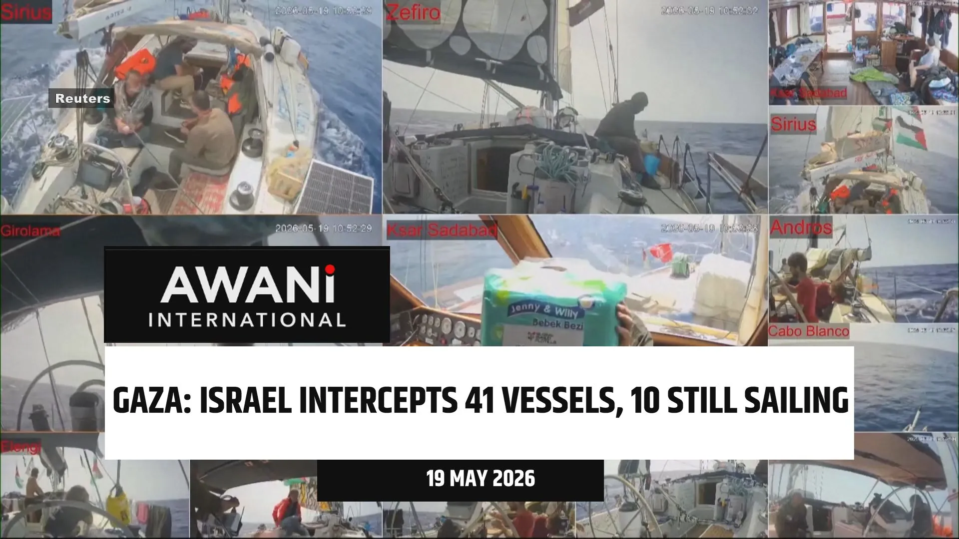Israel intercepts 41 vessels, 10 still sailing