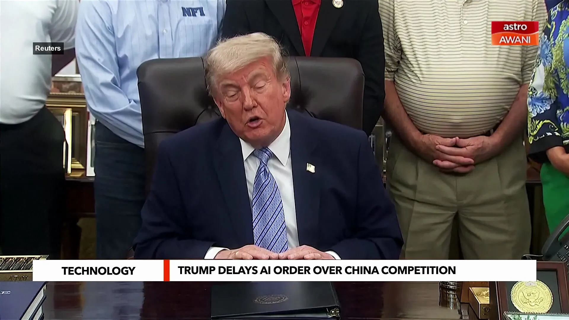 Trump delays AI order over China competition