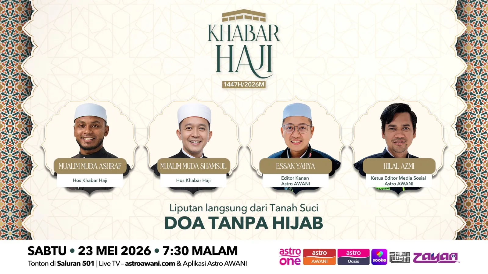 Khabar Haji 2026: Doa tanpa hijab