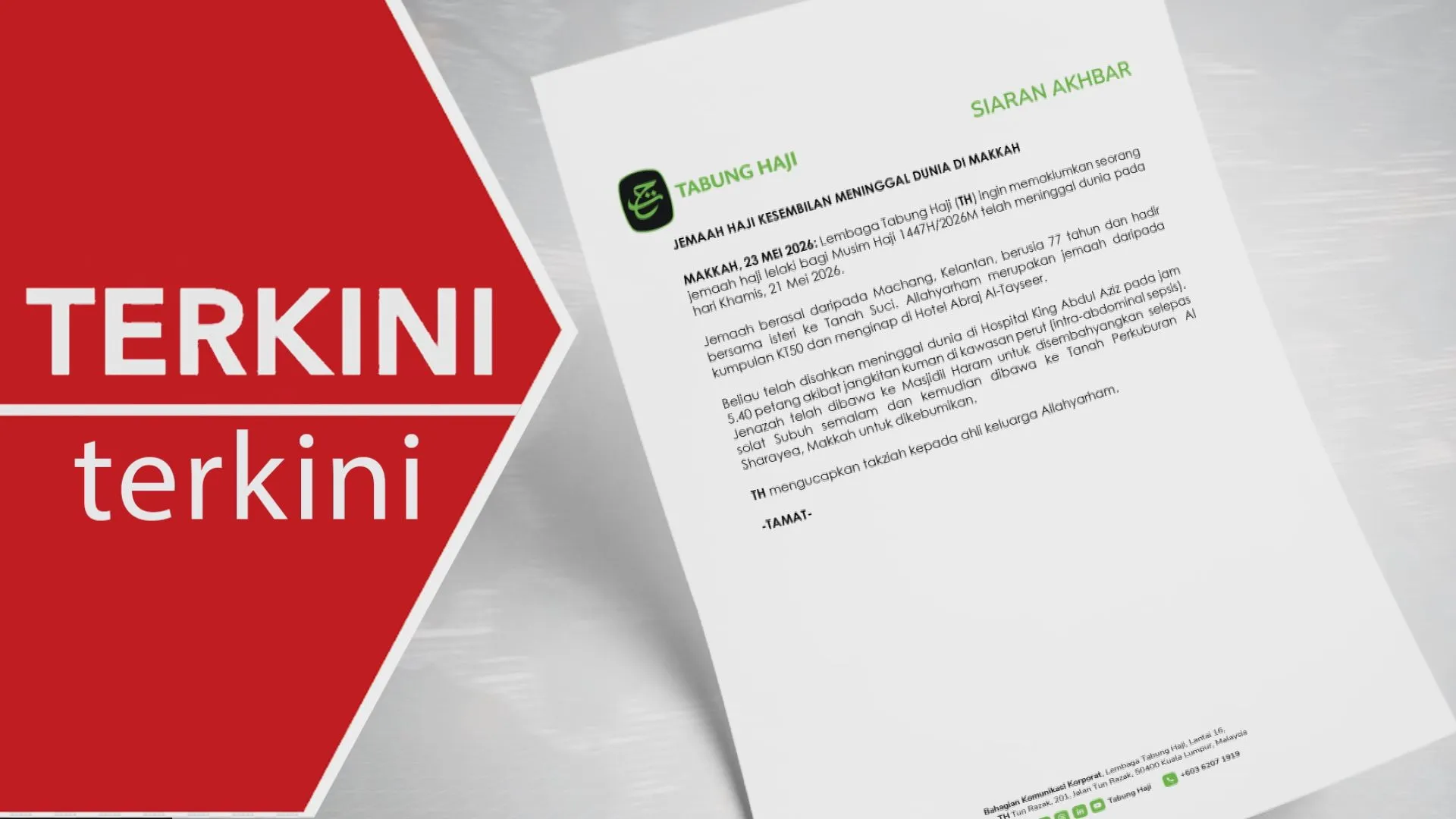 [TERKINI] Jemaah haji Malaysia ke-9 meninggal dunia