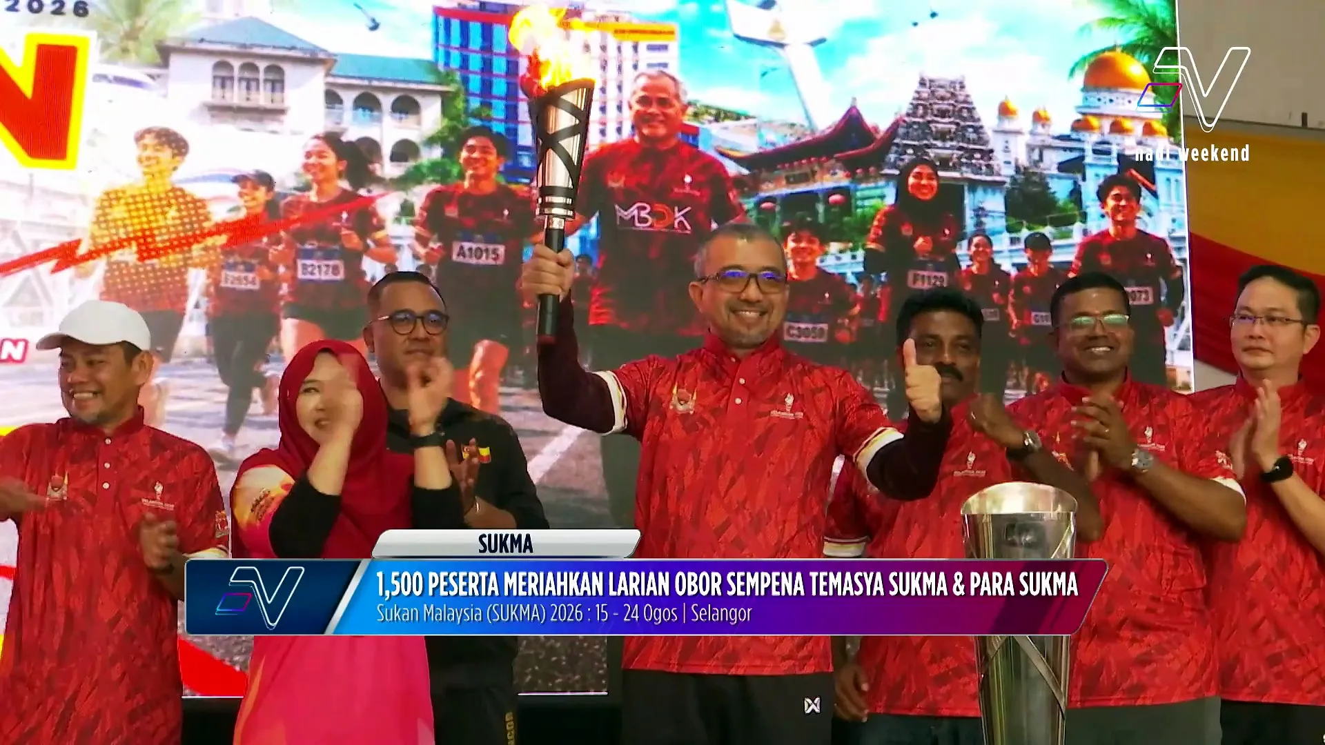 1,500 peserta meriahkan larian obor sempena SUKMA & Para SUKMA