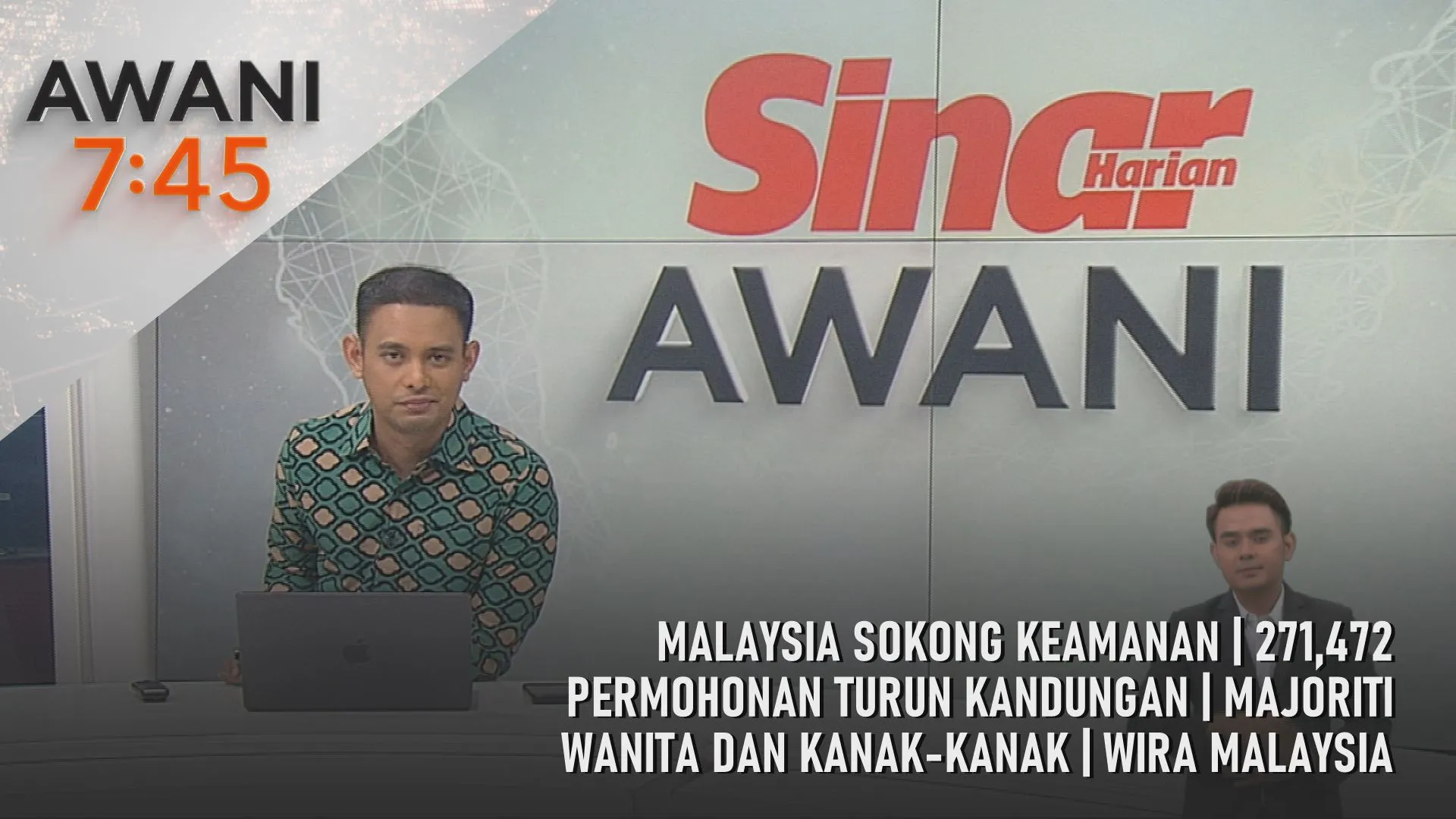 AWANI 7:45 [24/5/2026] - Malaysia Sokong Keamanan | 271,472 Permohonan Turun Kandungan | Majoriti Wanita Dan Kanak-Kanak