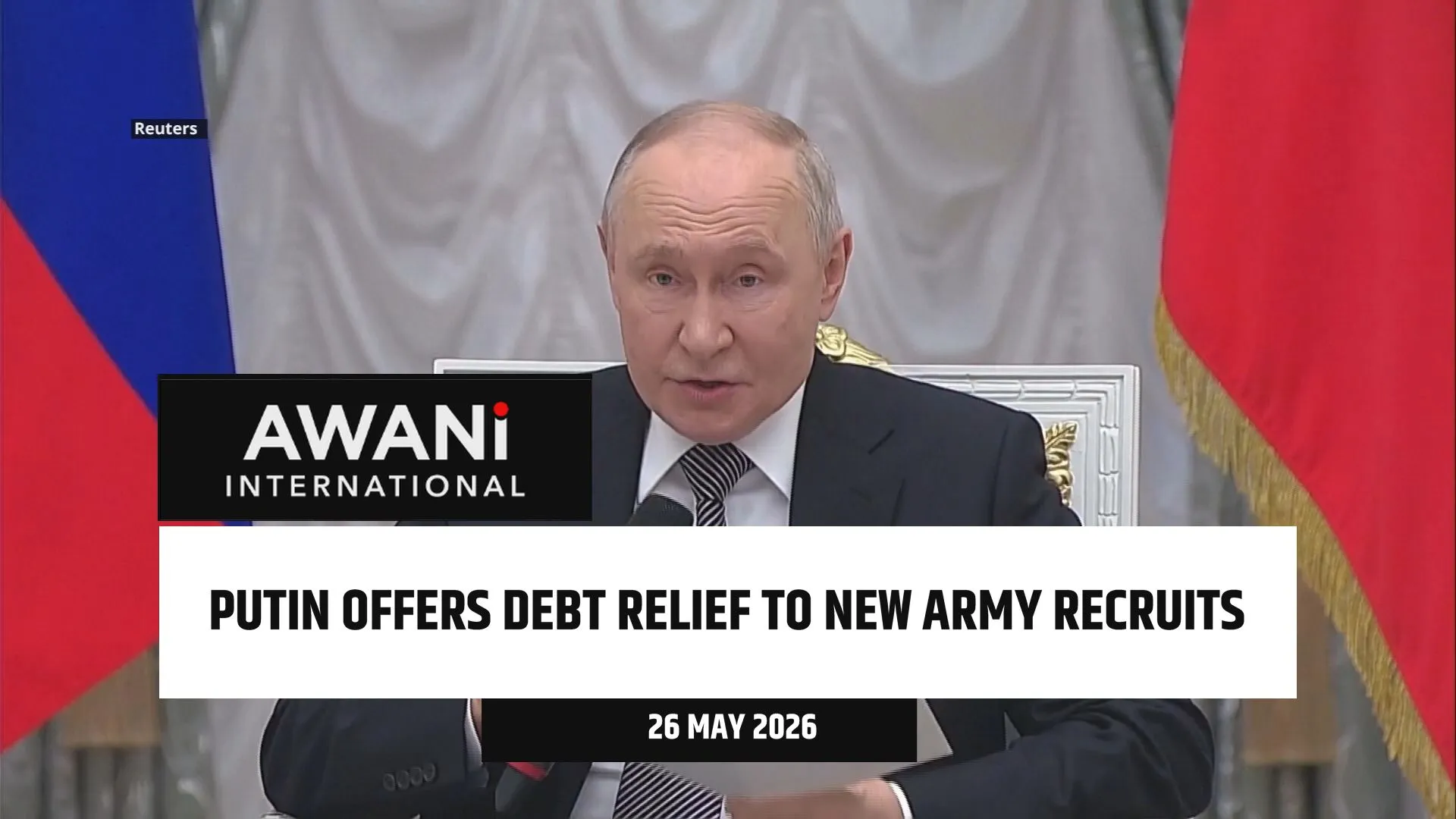 Putin offers debt relief to new army recruits
