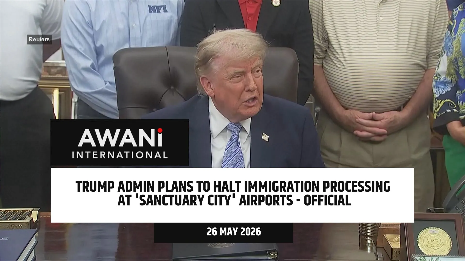 Trump administration plans to halt immigration processing at “sanctuary city” airports, official says.