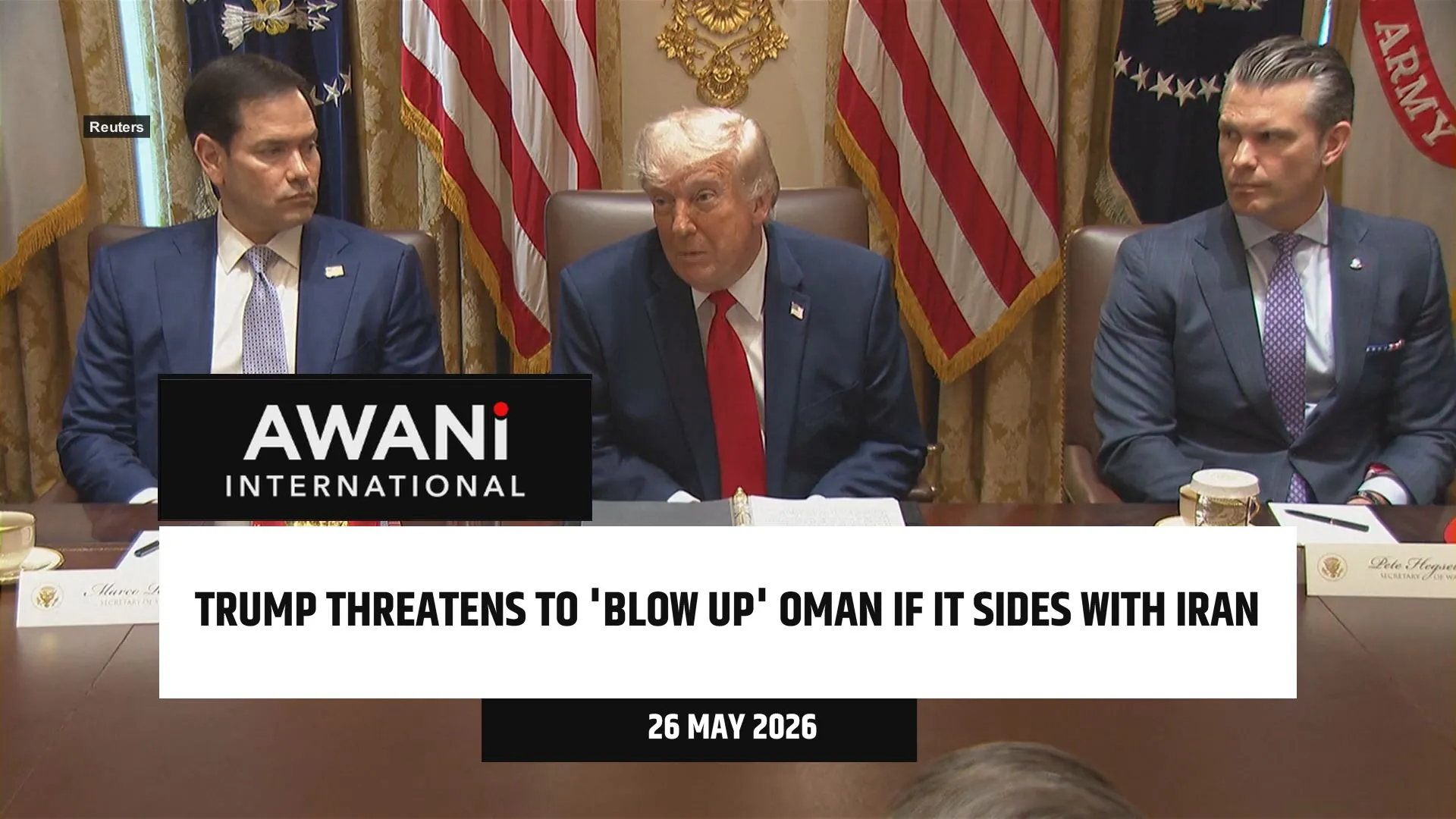 Trump threatens to 'blow up' Oman if it sides with Iran