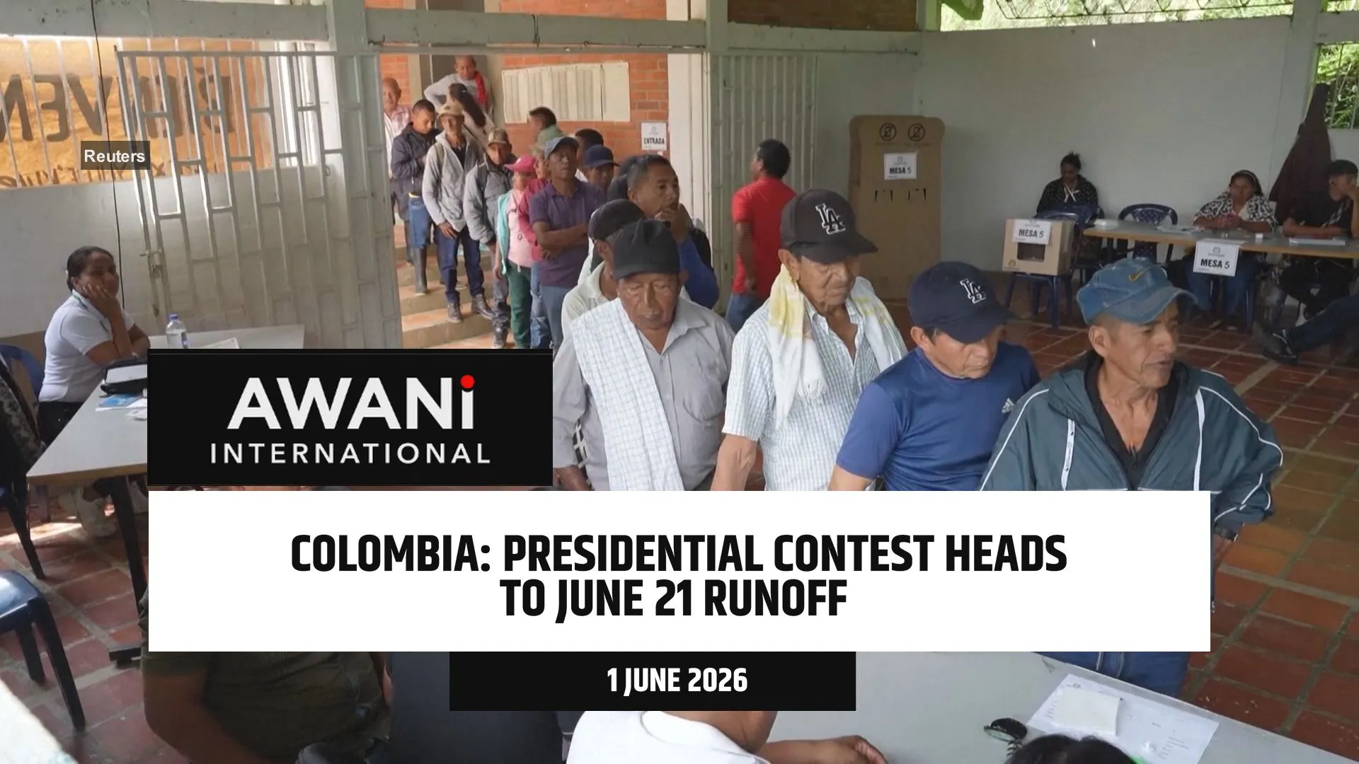 Columbia's presidential polls head to June 21 runoff