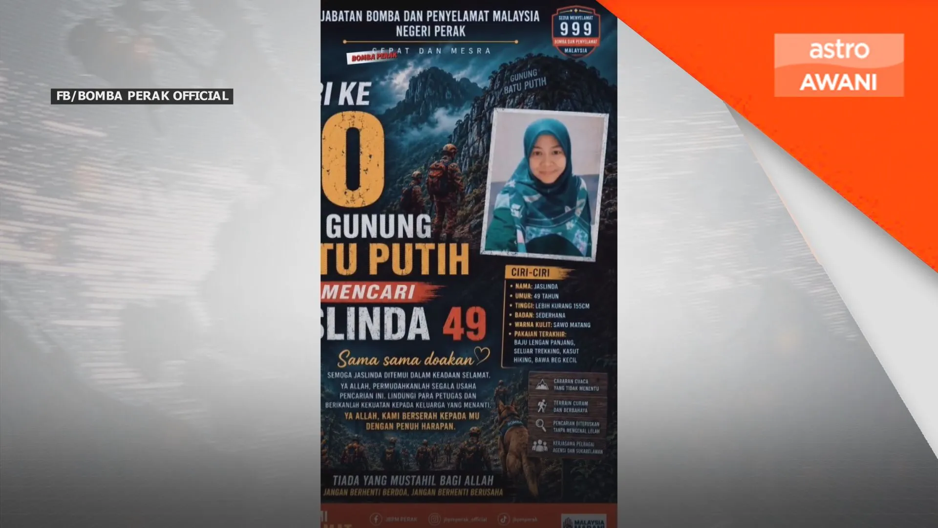 Cabaran misi mencari Jaslinda