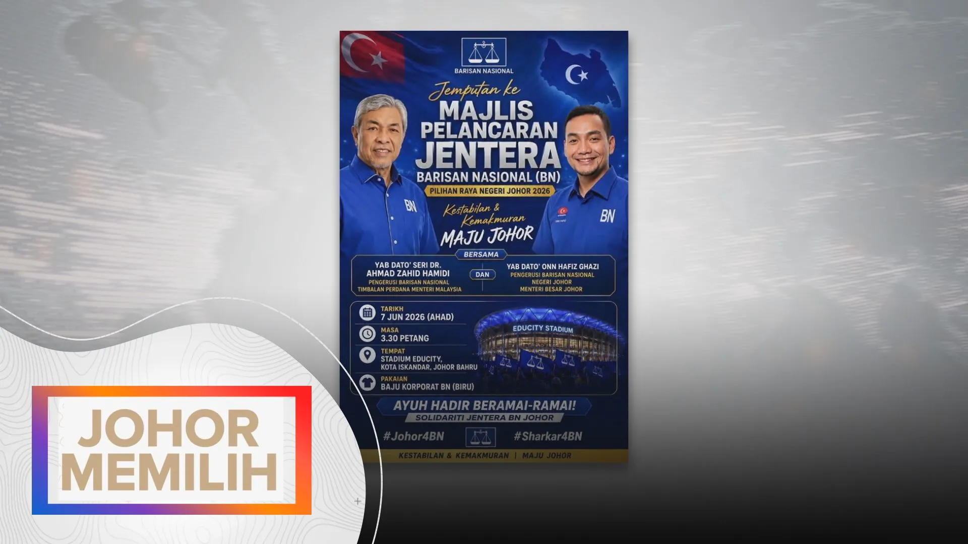 BN lancar jentera PRN Johor Ahad ini