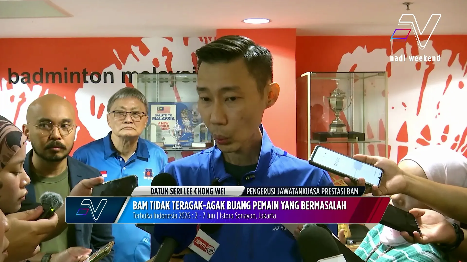 Pengarah J/Kuasa Prestasi BAM, Datuk Seri Lee Chong Wei beri amaran keras untuk pemain patuhi peraturan yang ditetapkan.