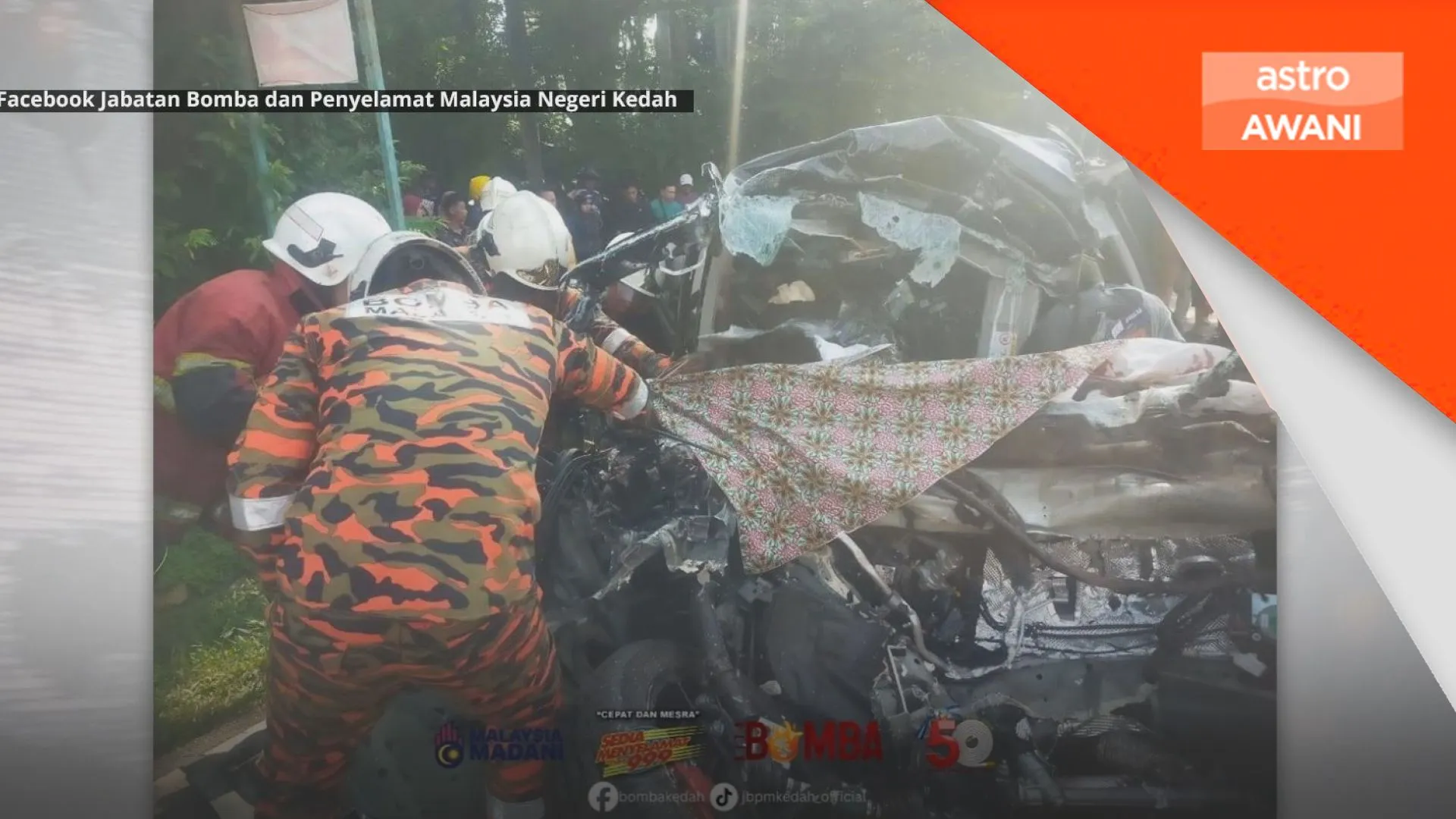 6 sekeluarga maut dalam kemalangan babitkan lori tanah dan SUV