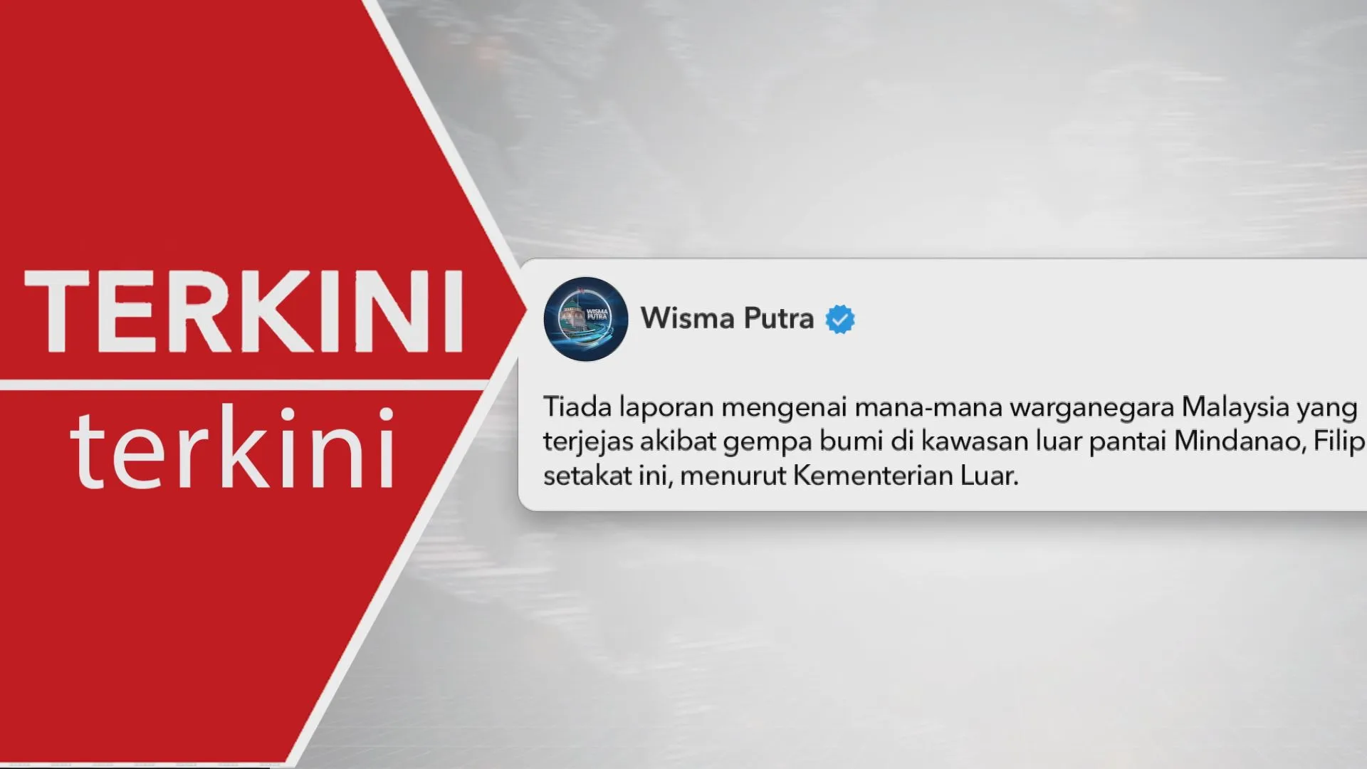 [TERKINI] Tiada rakyat Malaysia terjejas, Wisma Putra pantau situasi