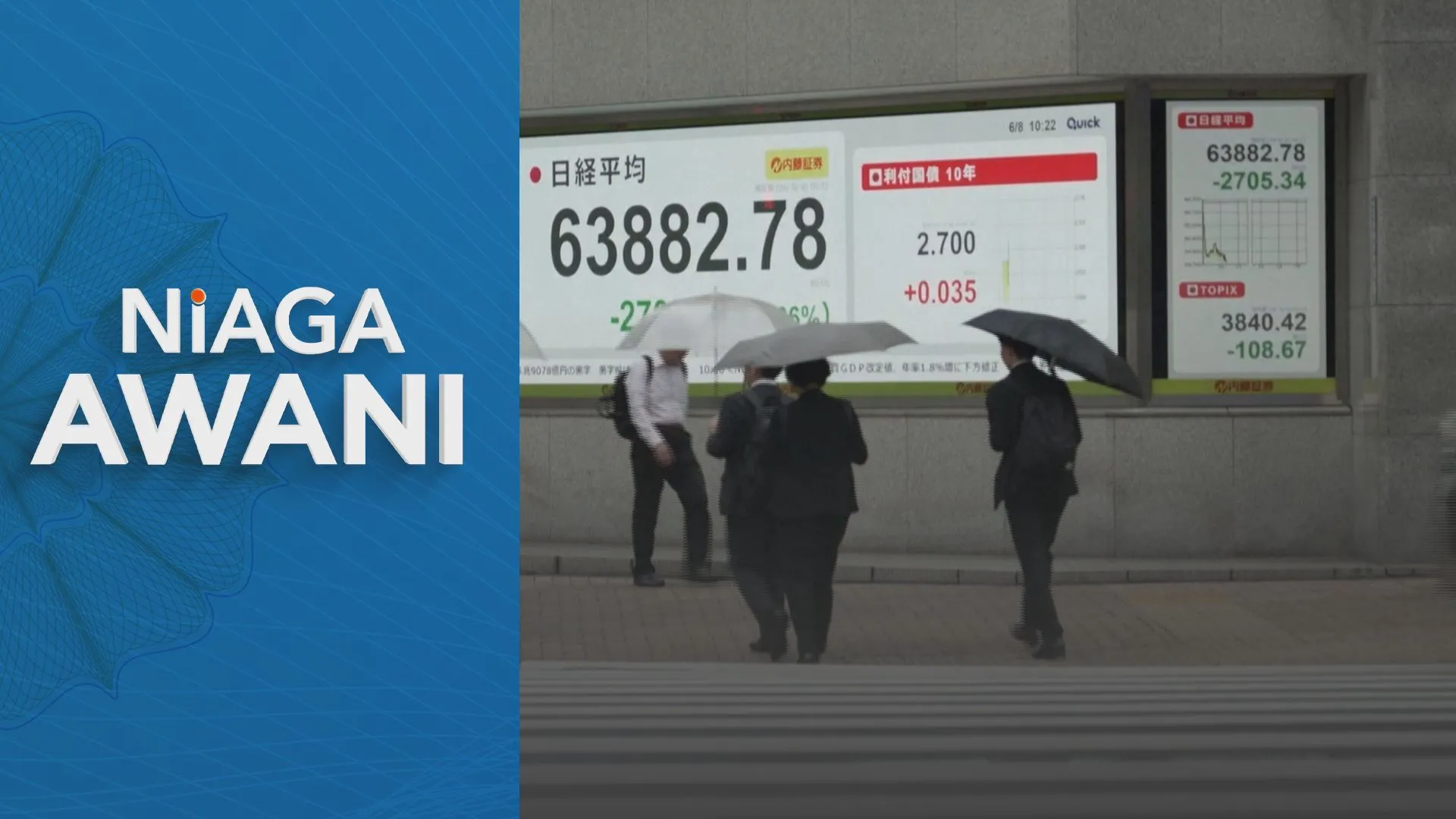 Nikkei merosot, impak sektor teknologi dan konflik Asia Barat