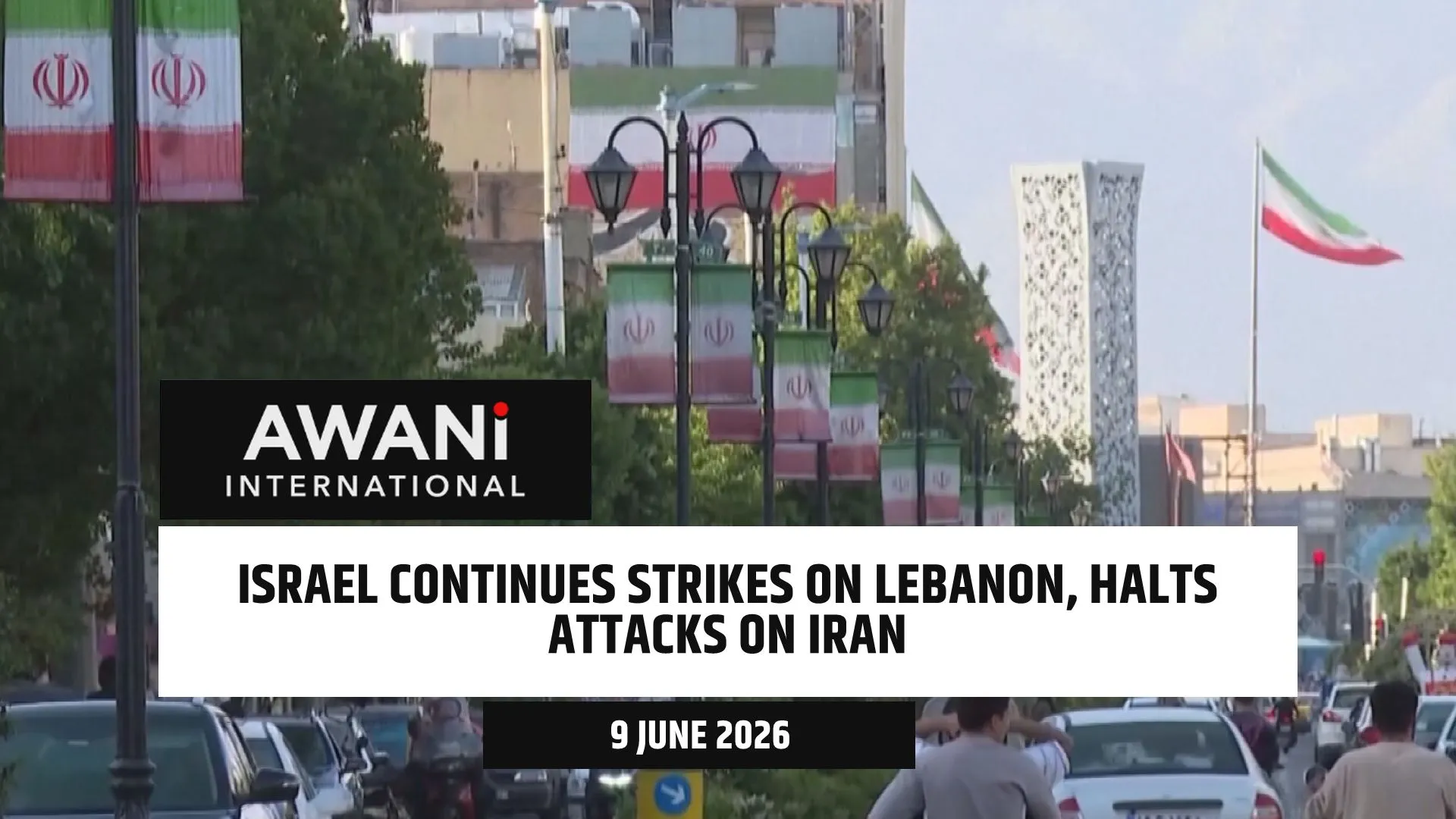 Israel continues strikes on Lebanon, halts attacks on Iran