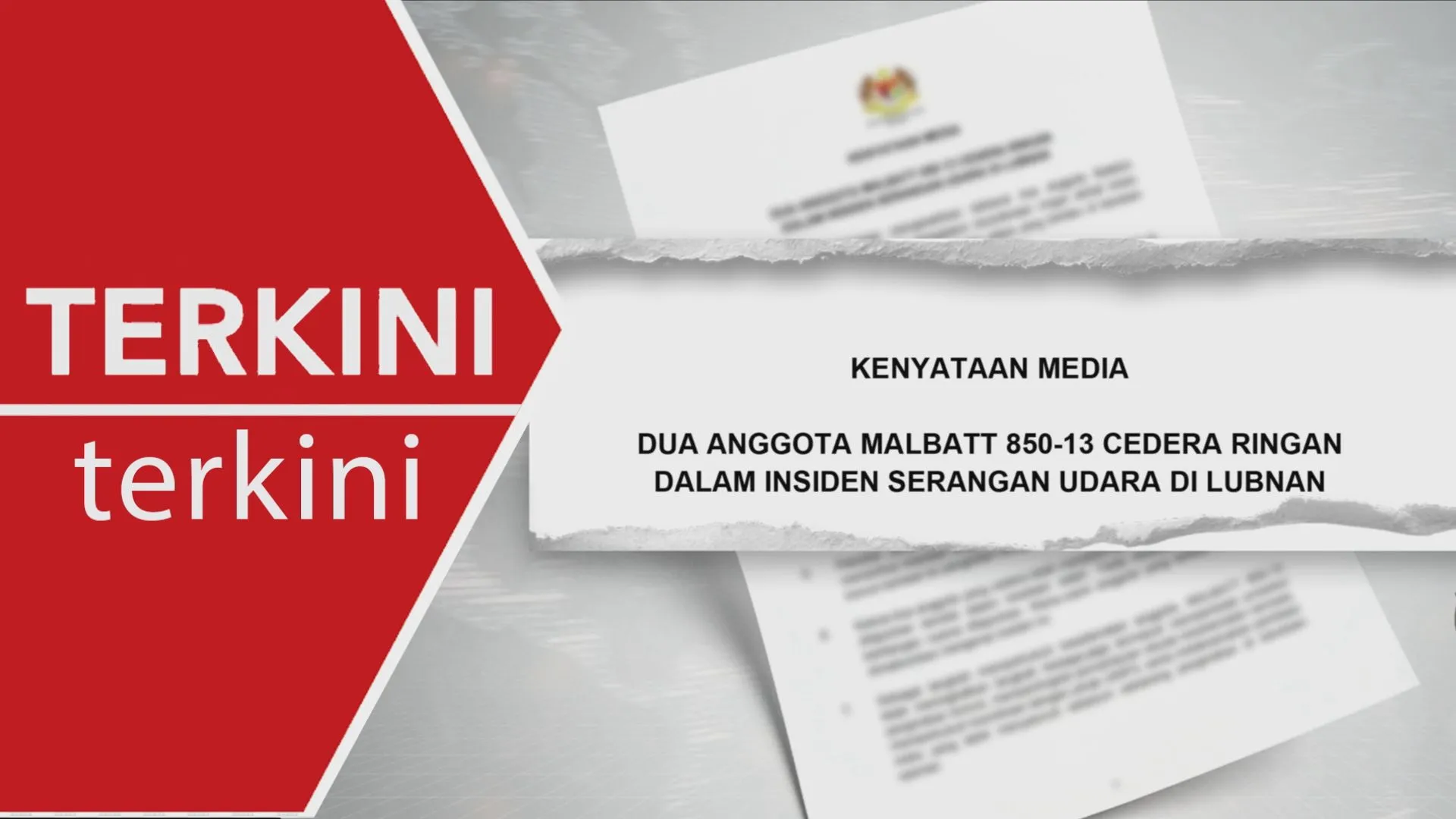 [TERKINI] Dua anggota MALBATT cedera ringan serangan udara di Lubnan