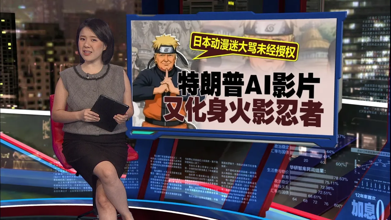 日本动漫迷大骂未经授权   特朗普AI影片又化身火影忍者