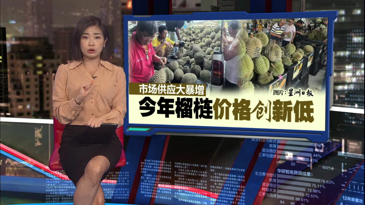 榴梿售价创下近年新低   黑刺每公斤跌至13块