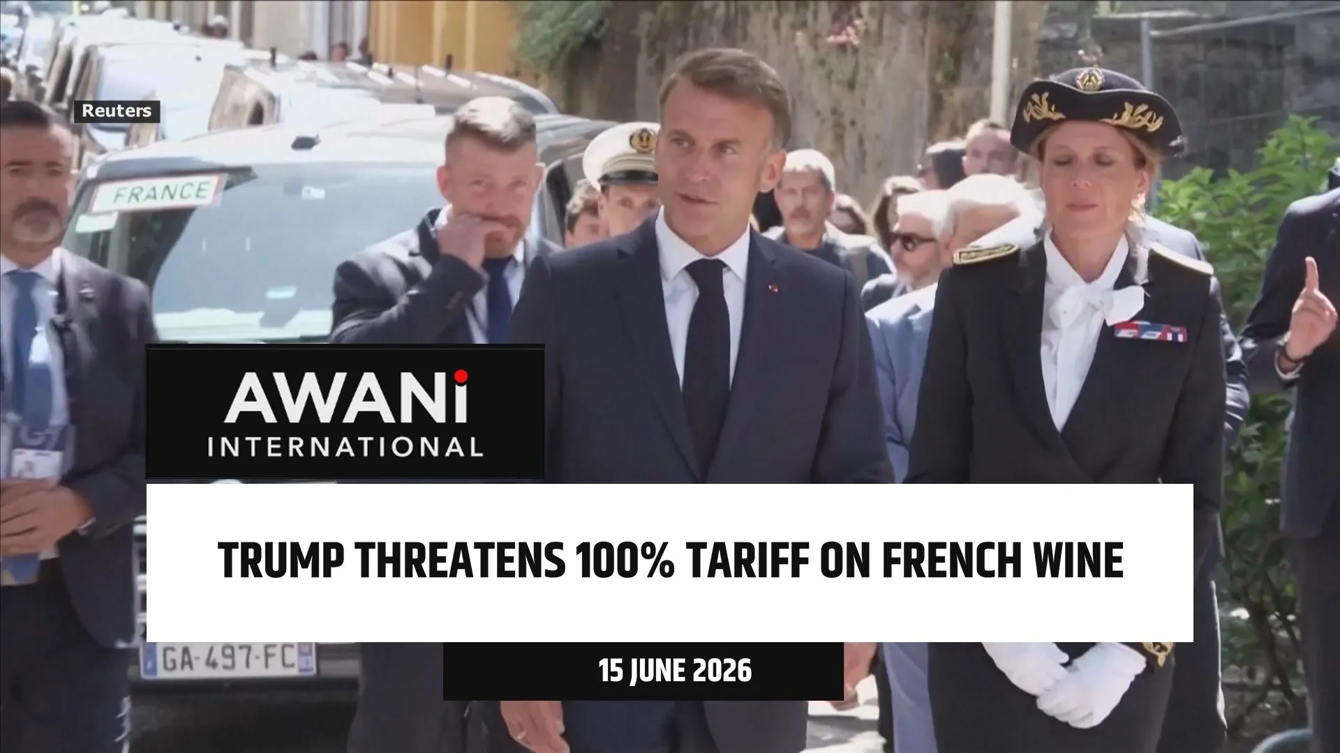 Trump threatens 100% tariff on French wine