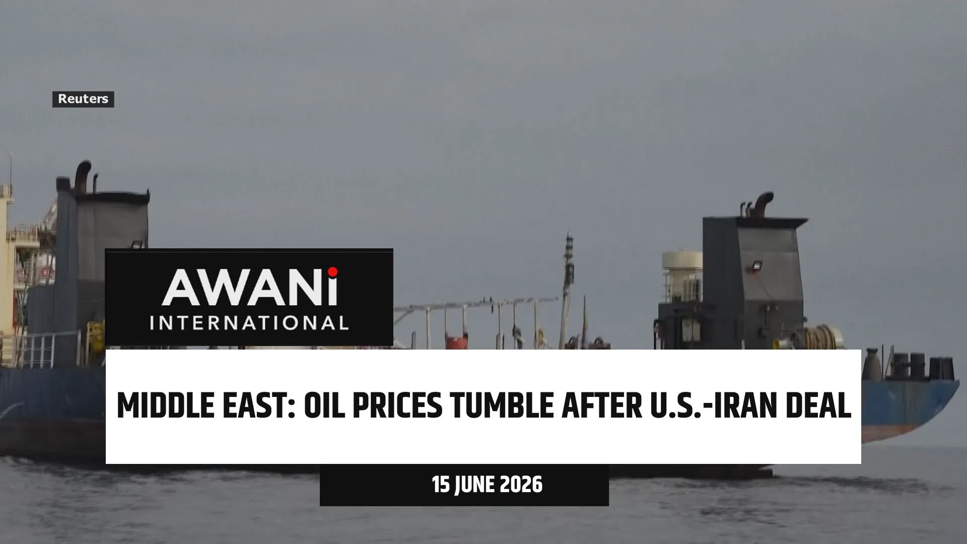 Oil prices tumble after U.S.-Iran deal