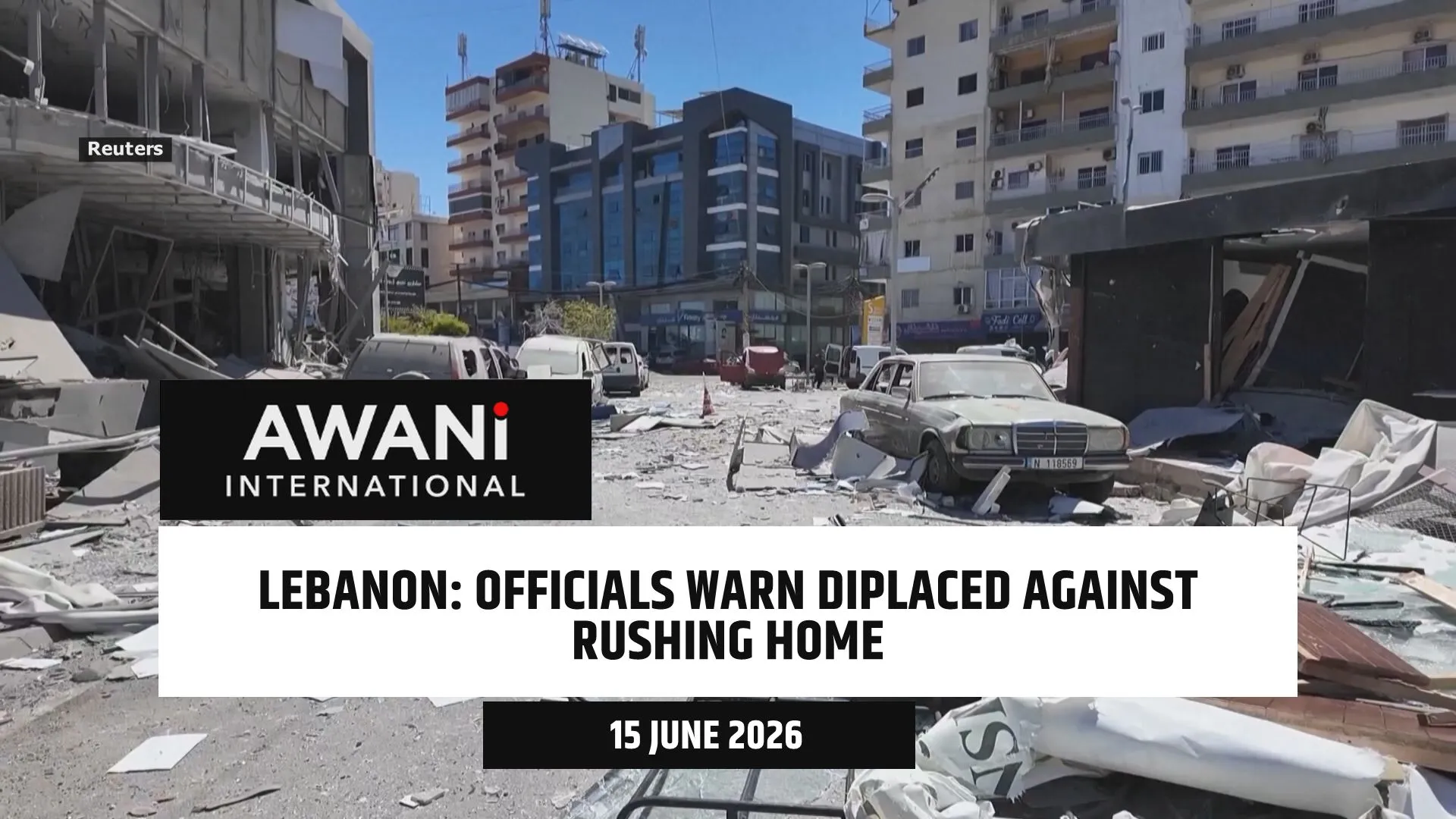 Lebanon officials warn displaced against rushing home