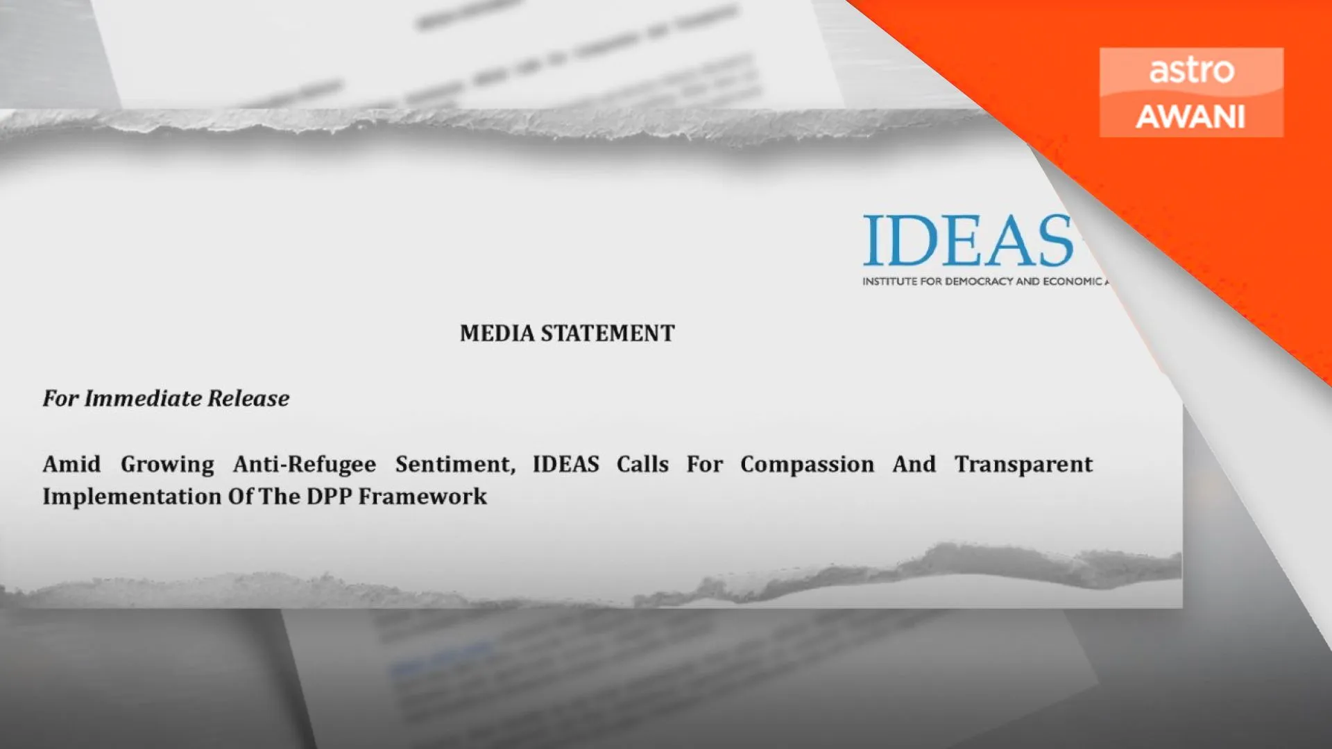 IDEAS gesa Dokumen Pendaftaran Pelarian (DPP) perlu telus