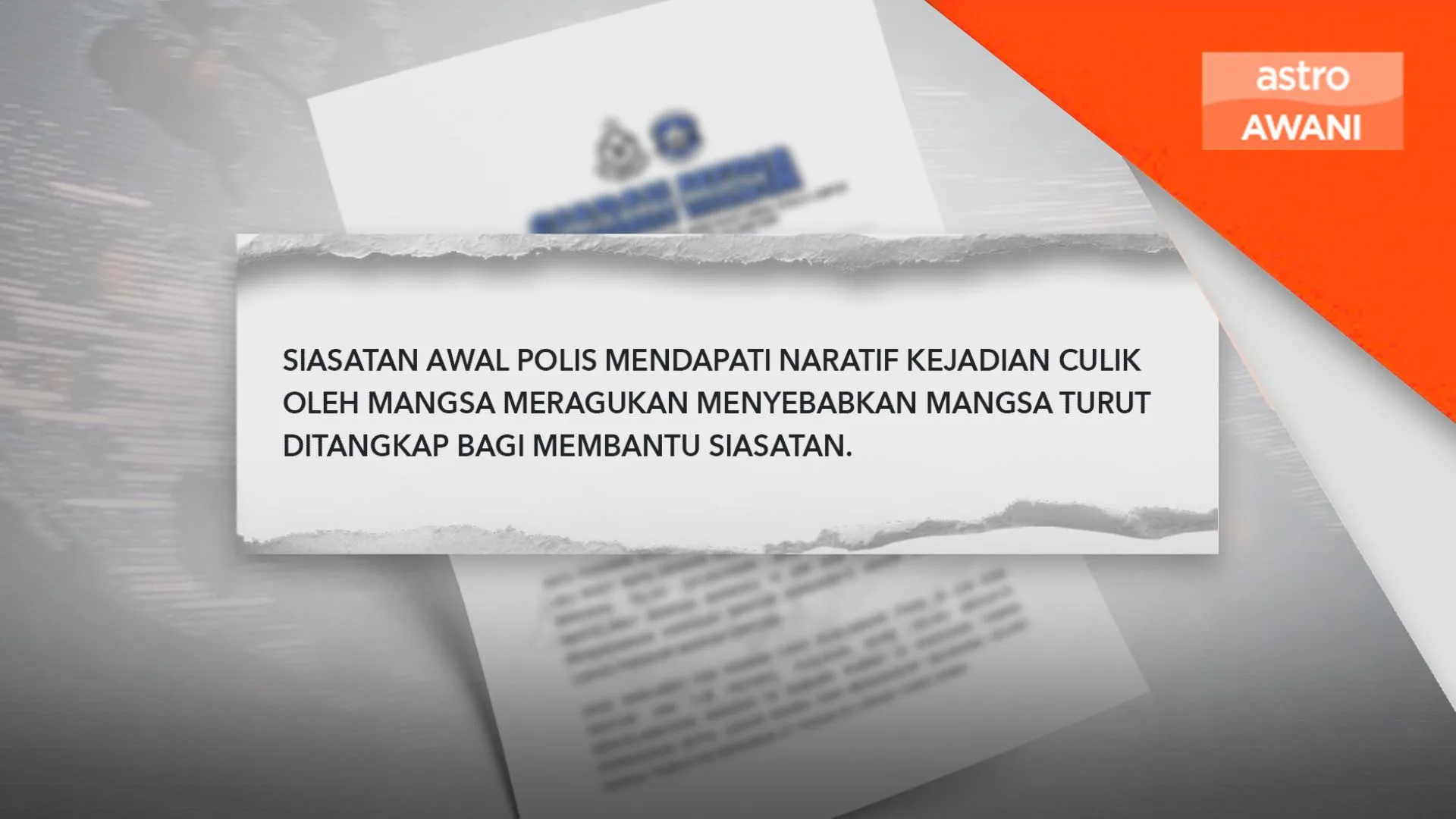 Polis tahan "mangsa" dan seorang lelaki