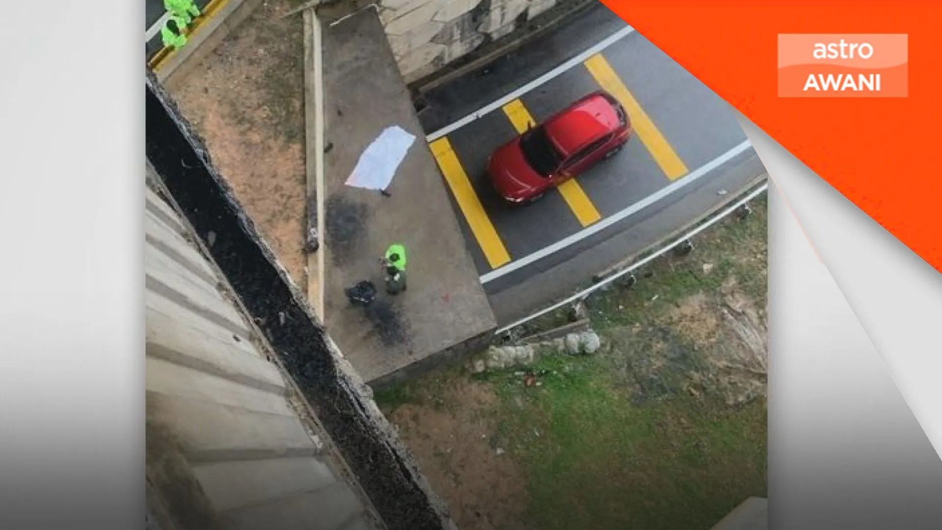 Penunggang maut tercampak 30 meter di Lebuhraya SPE