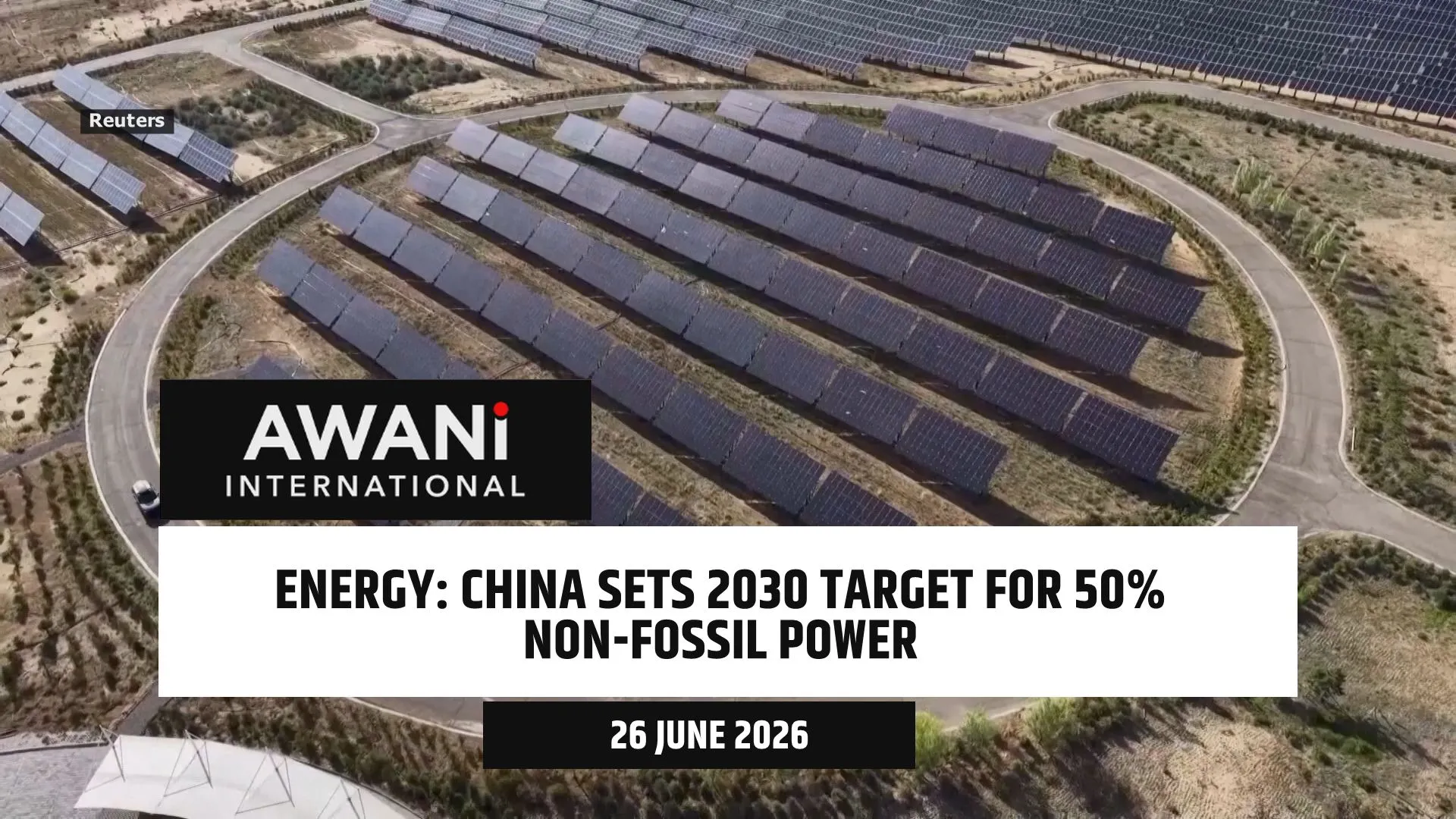 China sets 2030 target for 50% non-fossil power