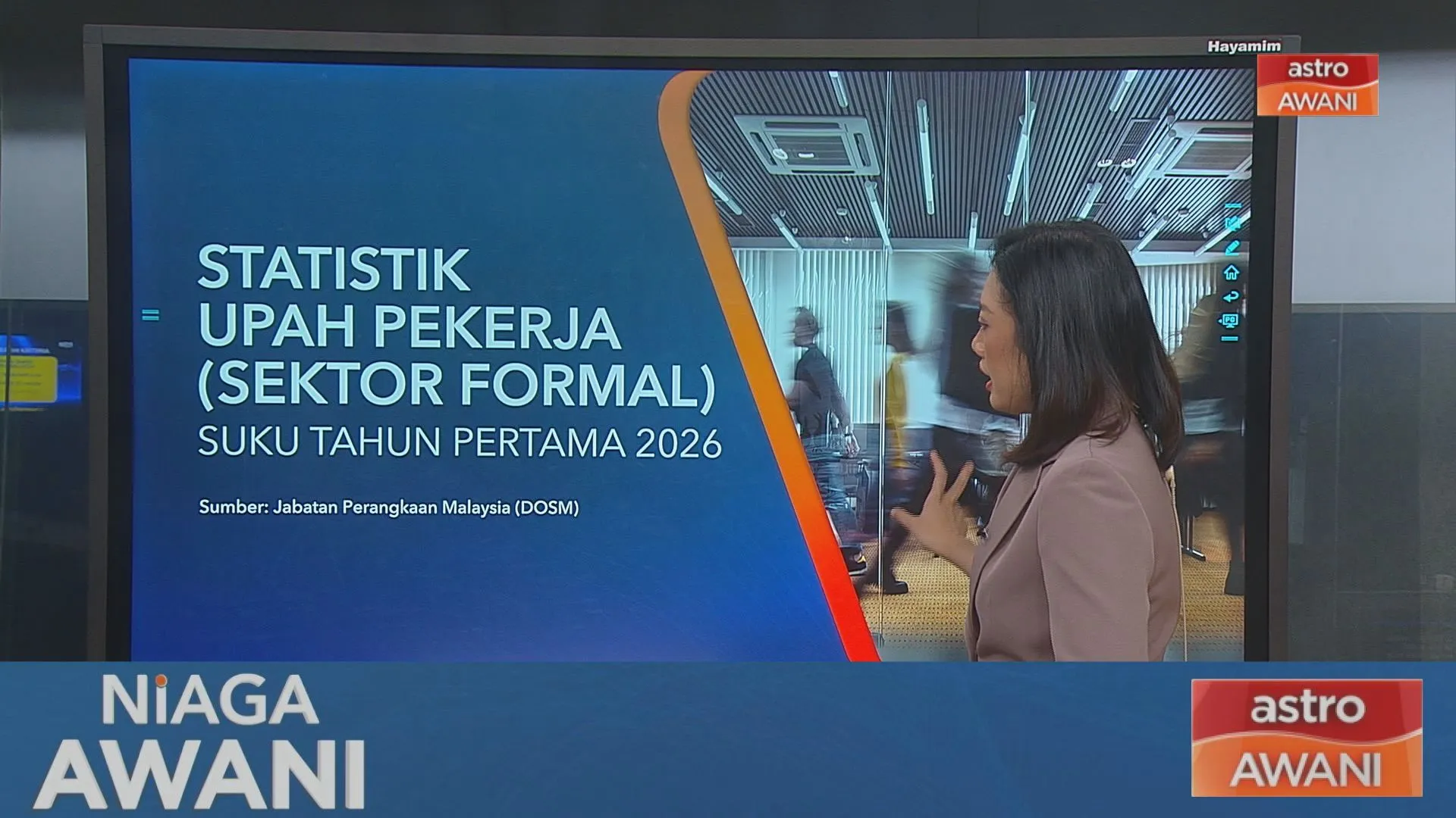[Data & Statistik] Median upah pekerja formal meningkat kepada pada Mac 2026