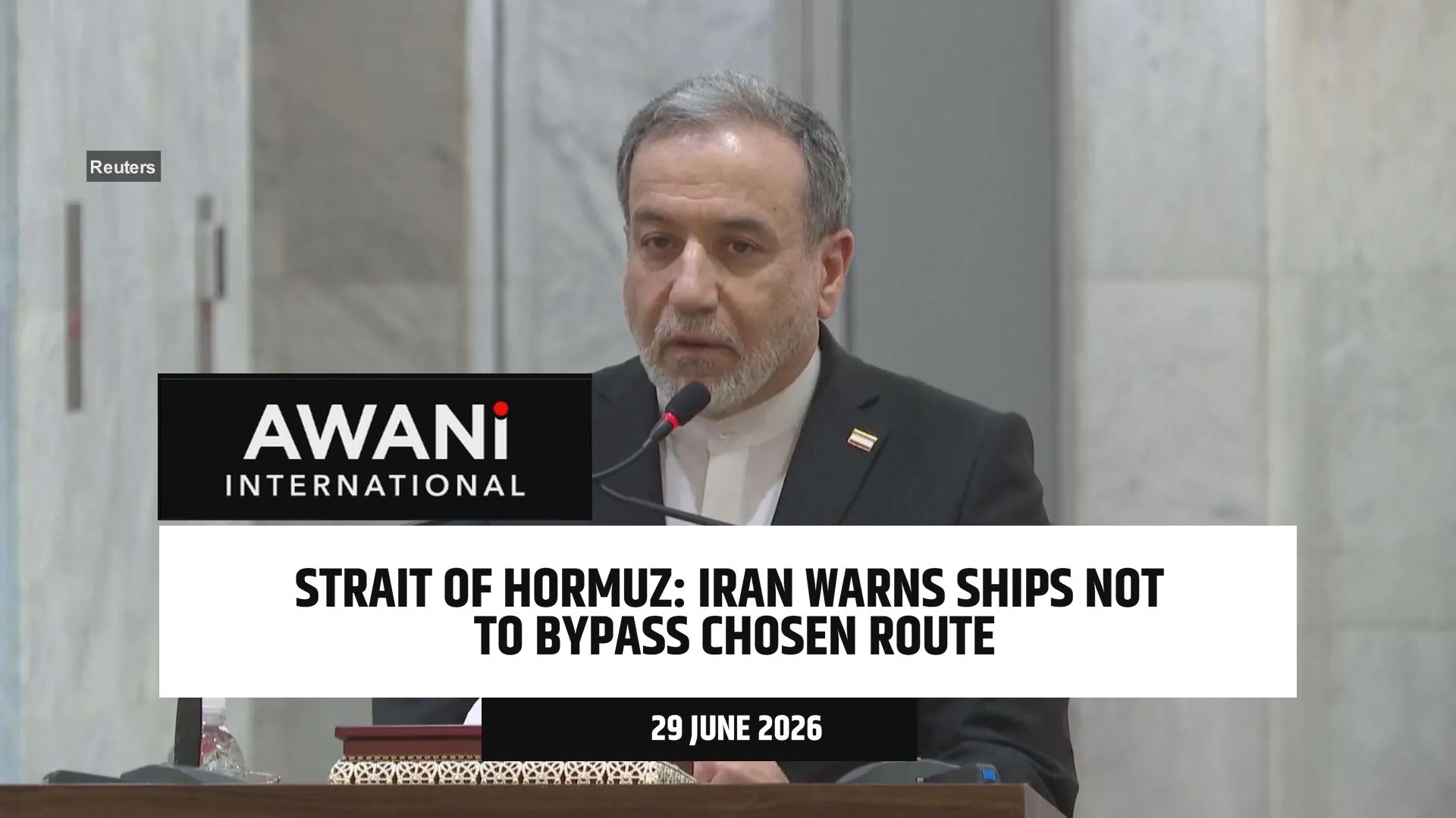 Iran warns ships not to bypass chosen Hormuz route