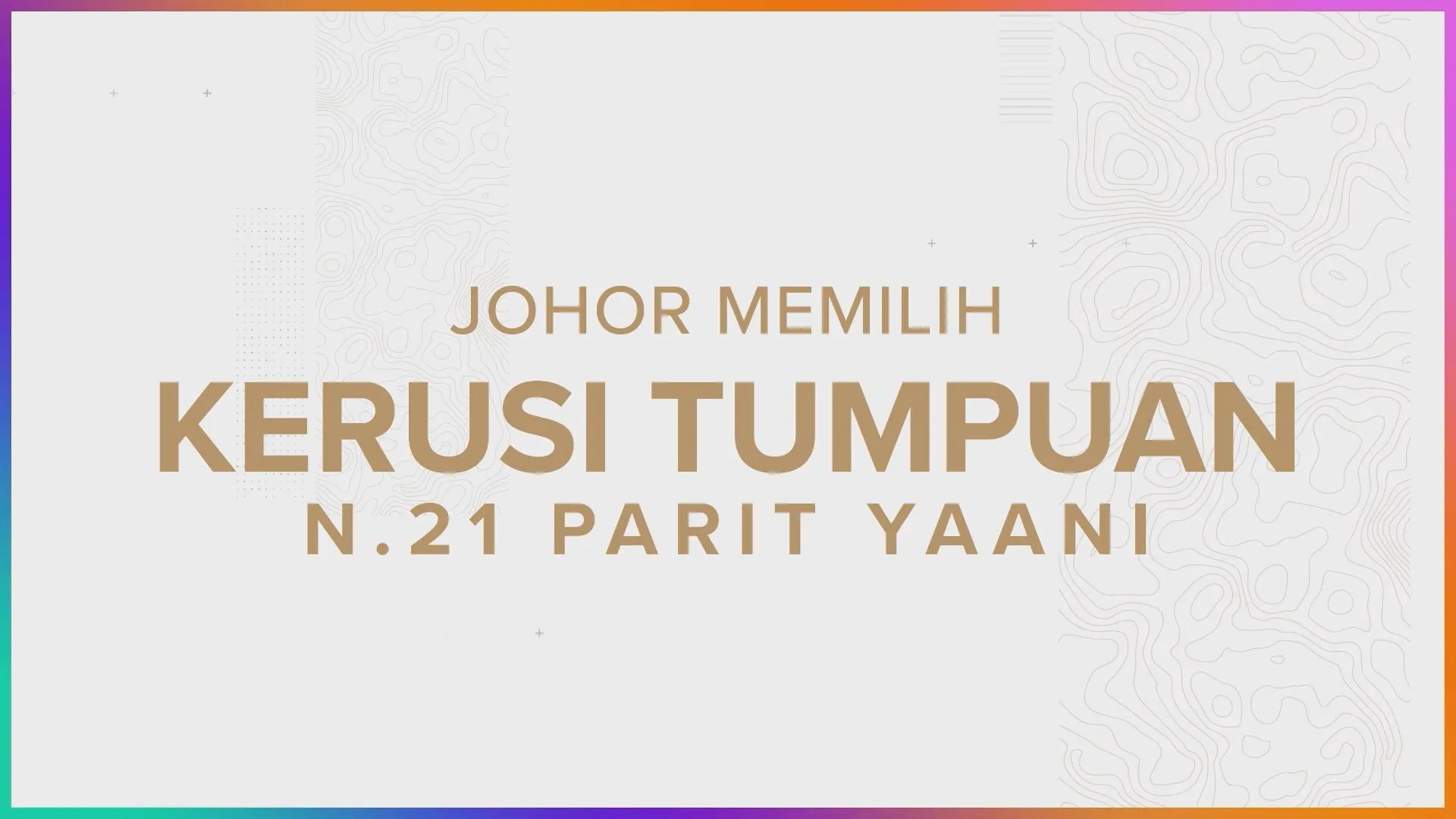 [INFOGRAFIK] Kerusi Tumpuan | N.21 Parit Yaani