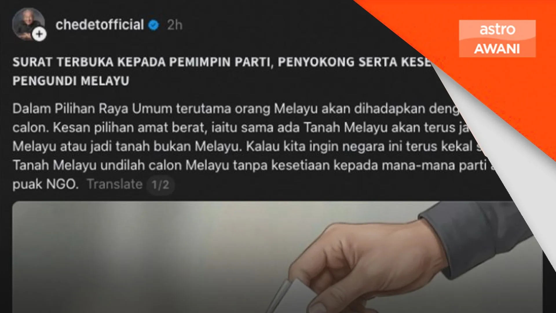 Mahathir seru pengundi Melayu utamakan calon Melayu