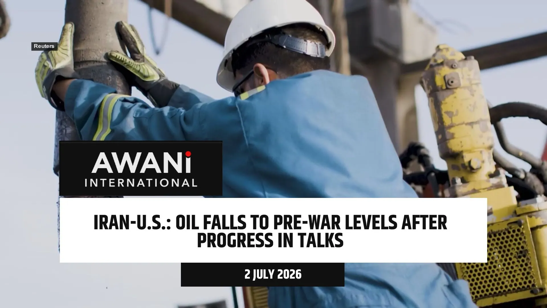 Oil falls to pre-conflict levels after progress in talks