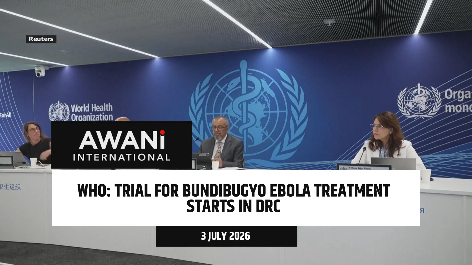 Trial for Bundibugyo Ebola treatment starts in DRC, WHO says