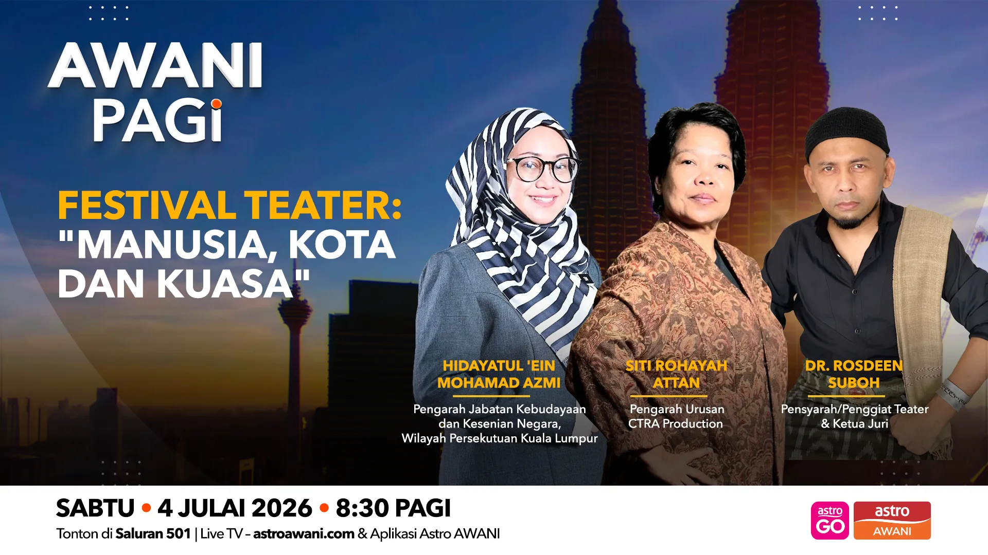 AWANI Pagi: Festival Teater | "Manusia, Kota Dan Kuasa"