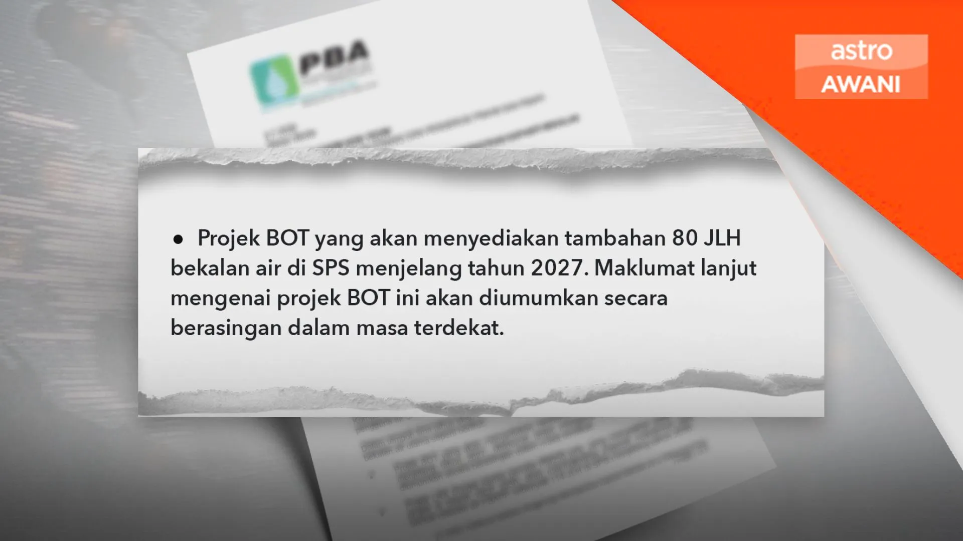 PBAPP mula operasi LRA baharu berkapasiti 80 JLH tahun depan